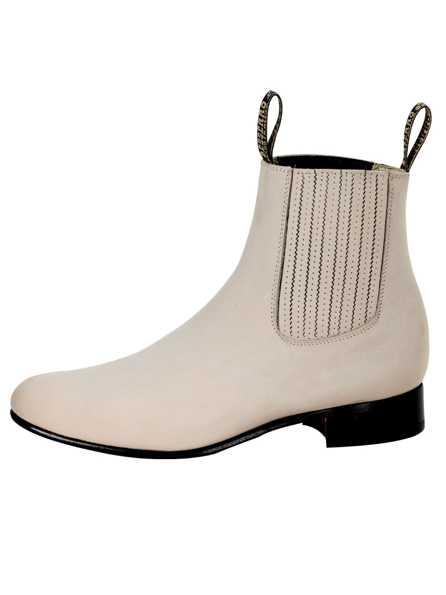 El Besserro Charro Boot – Nubuck Bone – Style 205