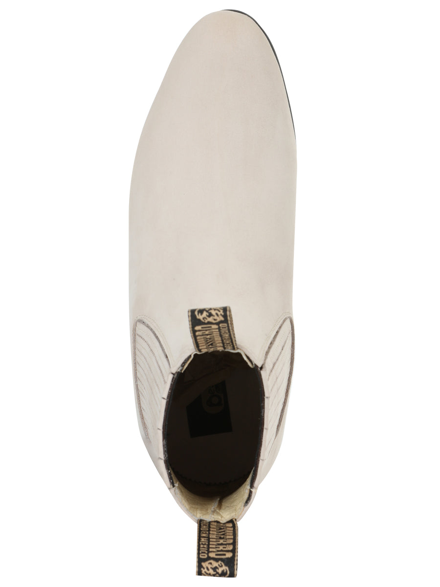 El Besserro Charro Boot – Nubuck Bone – Style 205