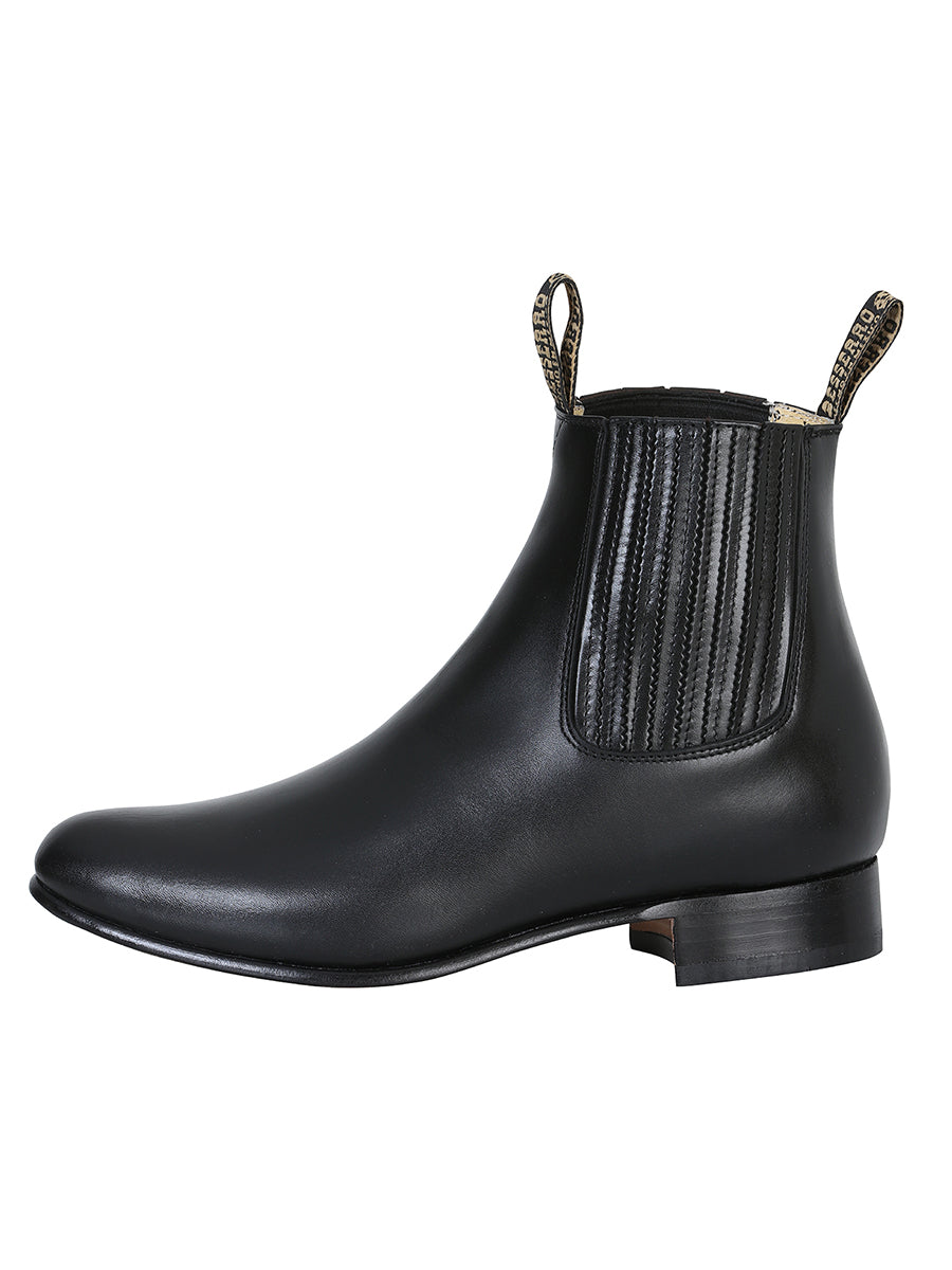 El Besserro Charro Boot – Black Leather – Style 207