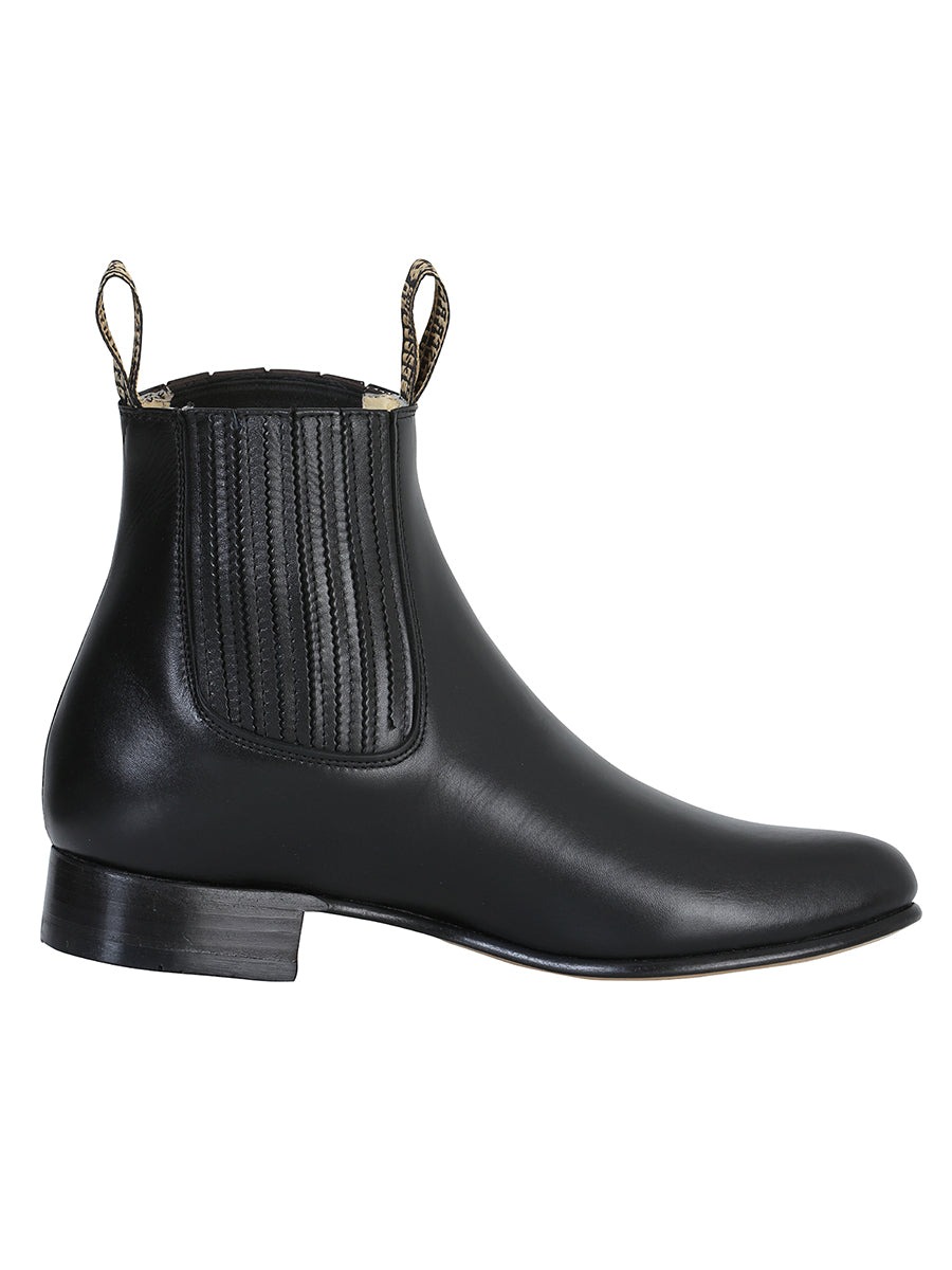 El Besserro Charro Boot – Black Leather – Style 207