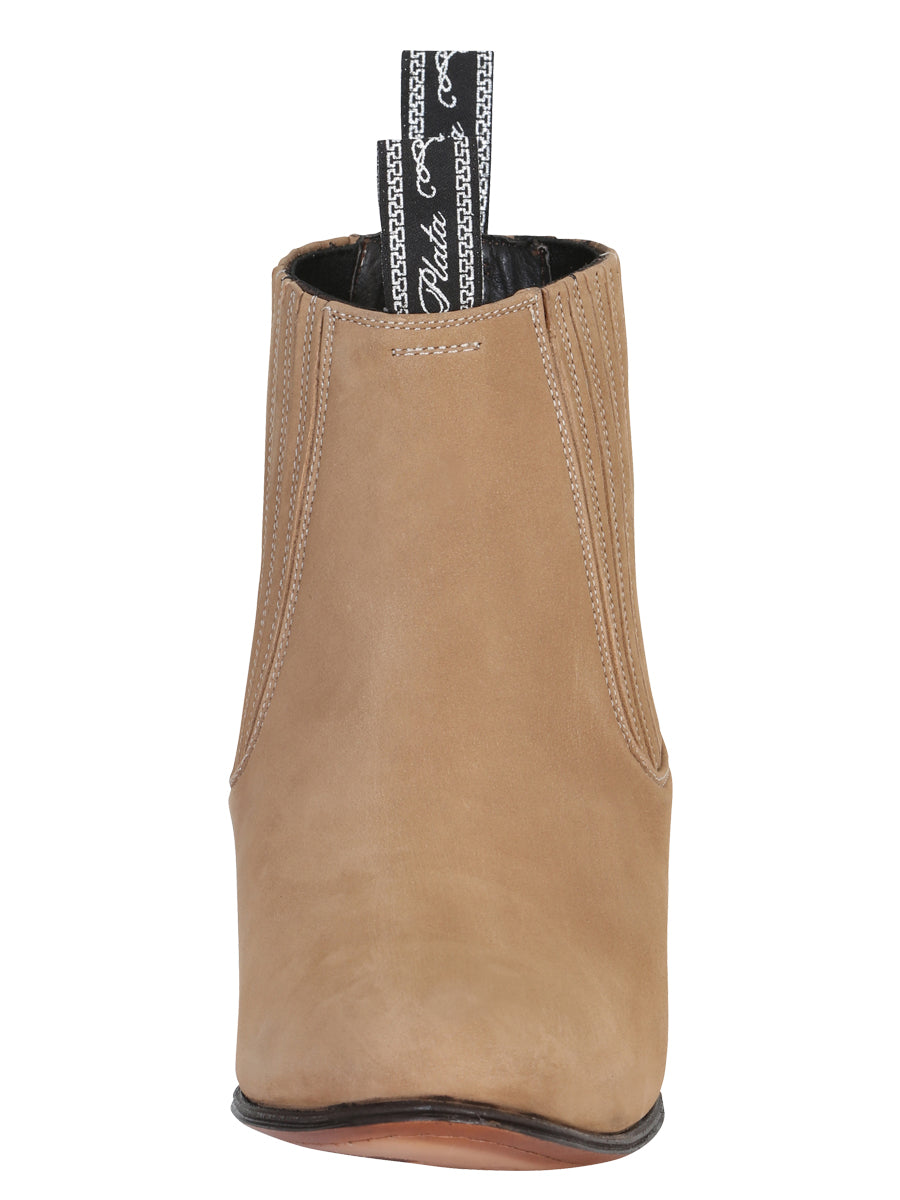 El Canelo Charro Ankle Boot – Nubuck Beige – Style 230