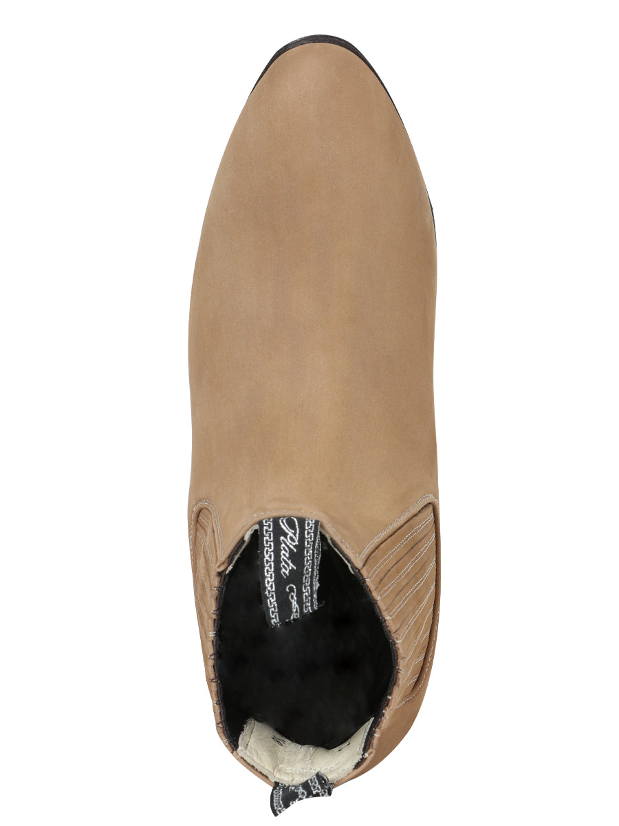El Canelo Charro Ankle Boot – Nubuck Beige – Style 230