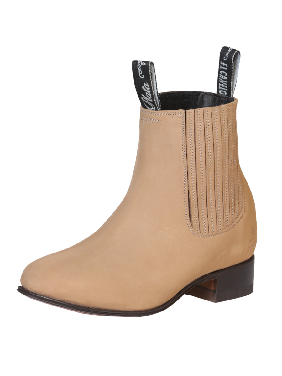 El Canelo Charro Ankle Boot – Nubuck Beige – Style 230