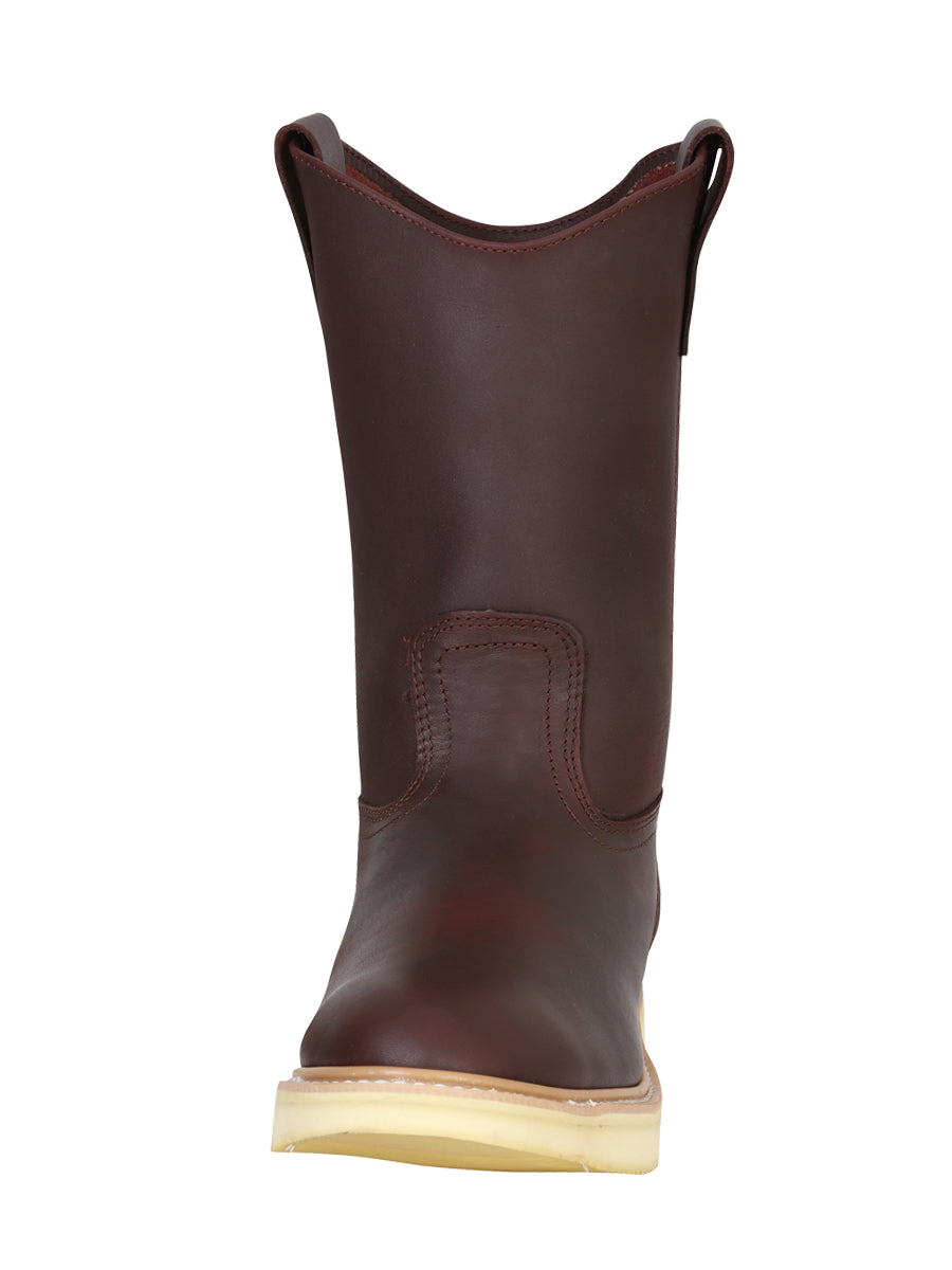 ESTABLO Men’s Leather Work Boot - Made in Mexico - Grasso Shedron 318