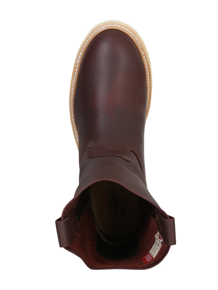 ESTABLO Men’s Leather Work Boot - Made in Mexico - Grasso Shedron 318