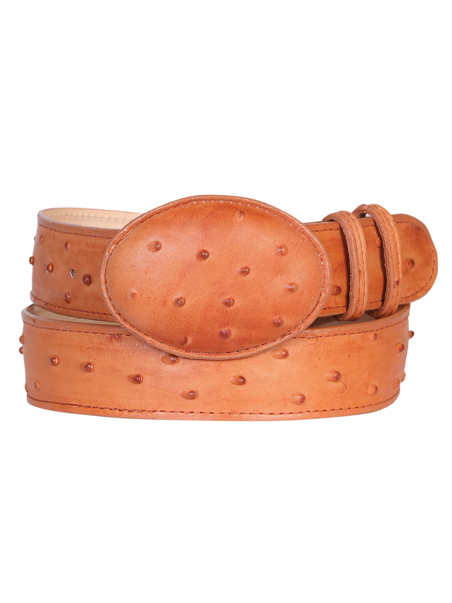 El Señor de los Cielos Cowboy Belt – Imitation Ostrich Cognac – Style 703