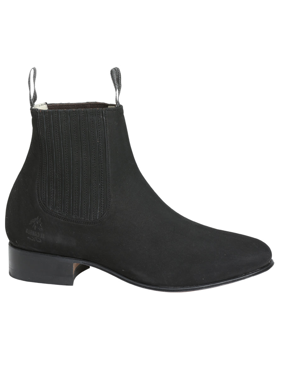 El Canelo Charro Ankle Boot – Black Nubuck – Style 3663