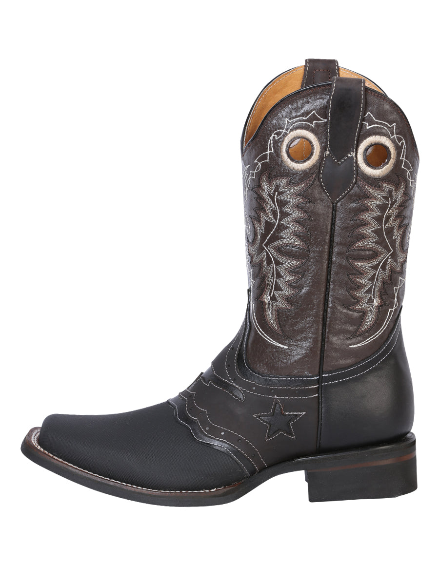 El General Men's Leather Cowboy Boot – Keblar Black – Style 33308