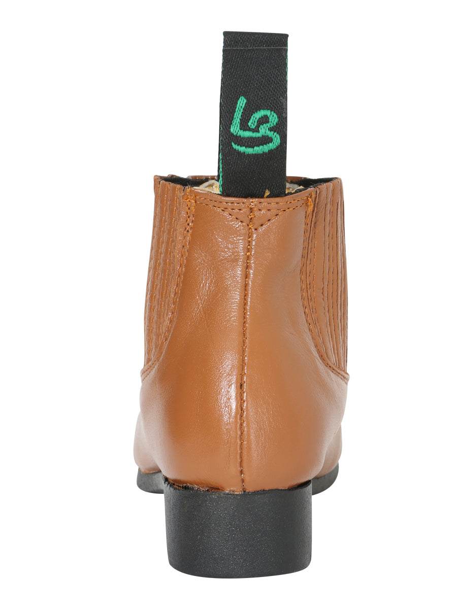 La Barca Kids Charro Leather Ankle Boot – Honey – Style 33333