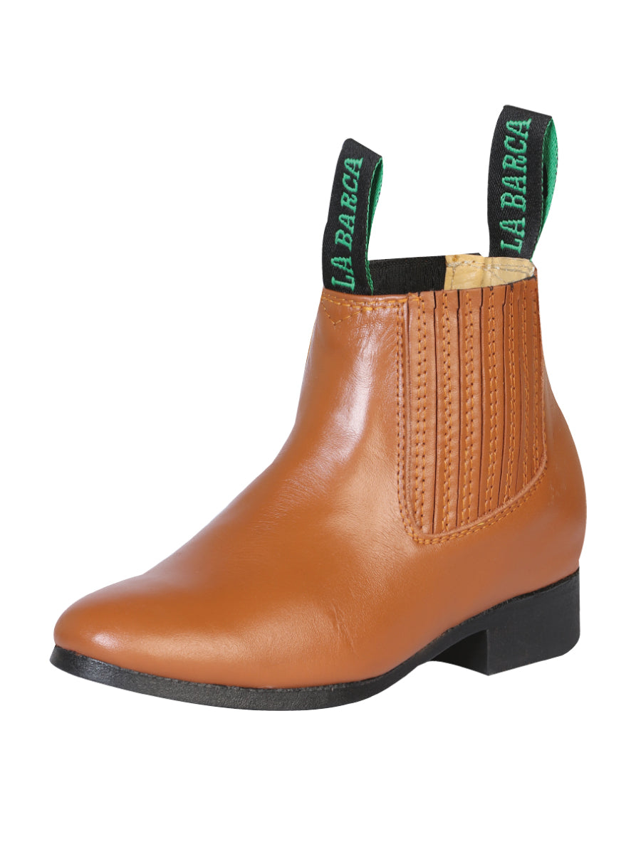 La Barca Kids Charro Leather Ankle Boot – Honey – Style 33333