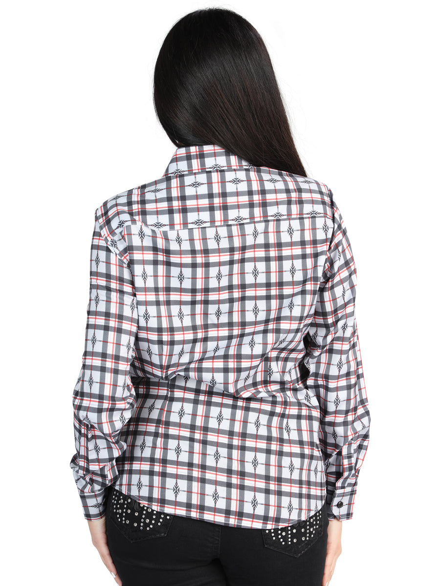El General - Casual Long-Sleeve Shirt - Black/White 44720