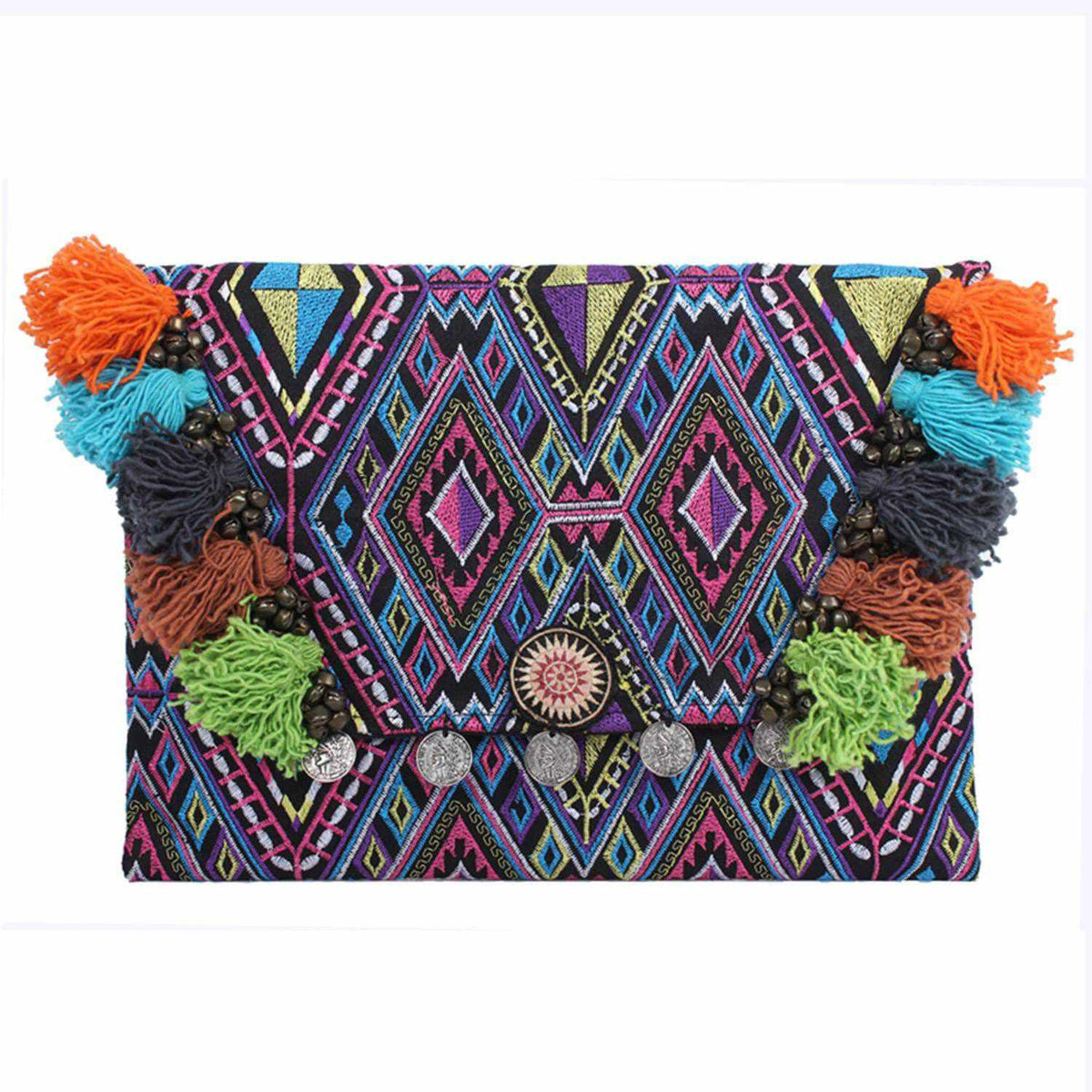 Embroidered Multi Tassel Clutch Bag iPad Case – Thailand