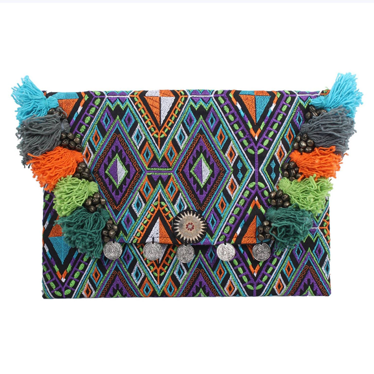 Embroidered Multi Tassel Clutch Bag iPad Case – Thailand