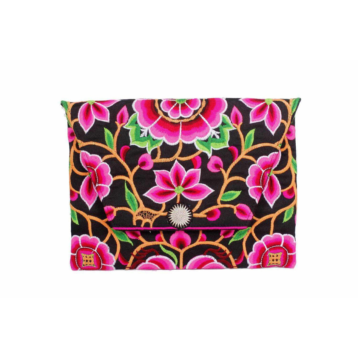Boho Style Embroidered Clutch Bag - Thailand