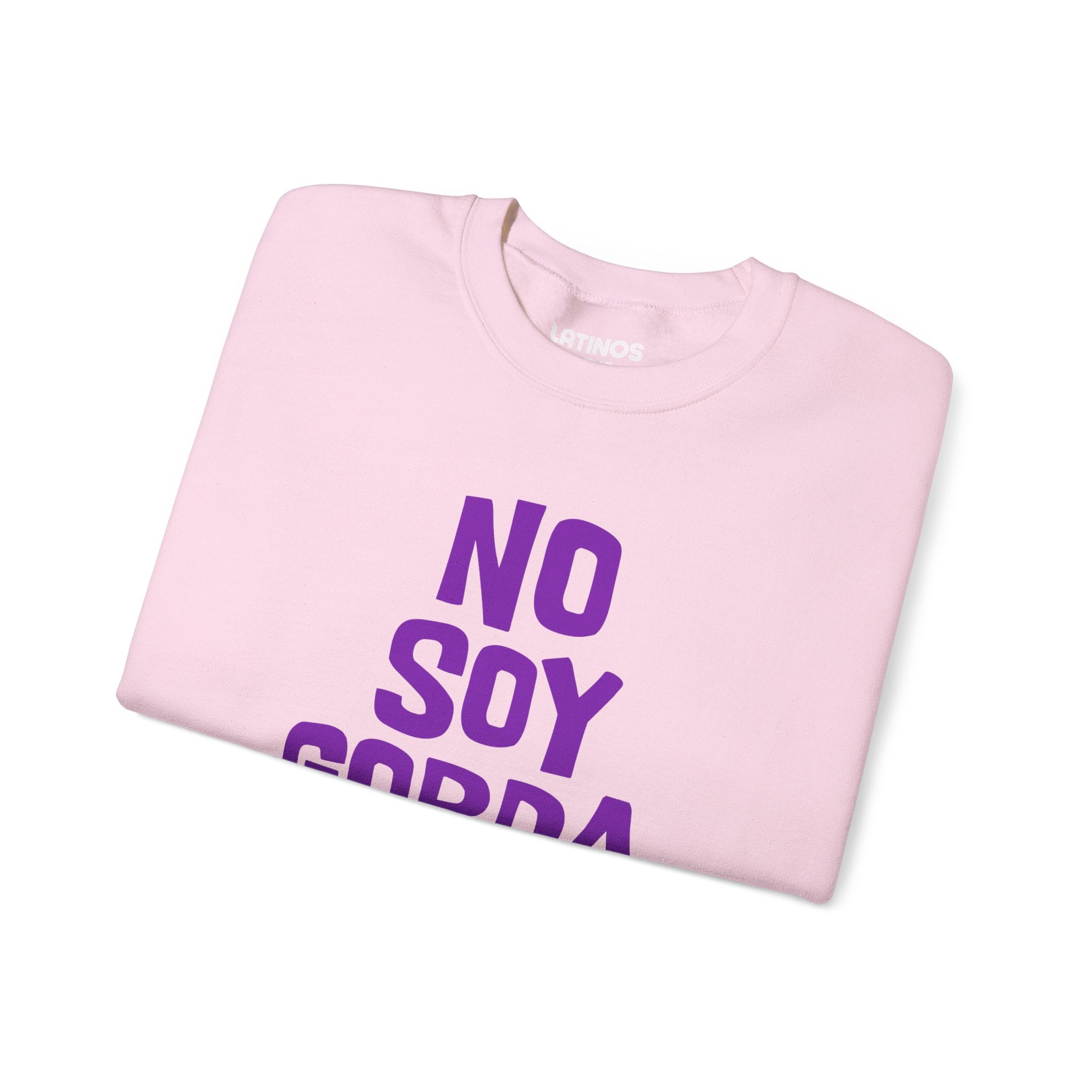 Sudadera de cuello redondo "No Soy Gorda Soy Feliz" | Meme latino viral divertido | 3 colores