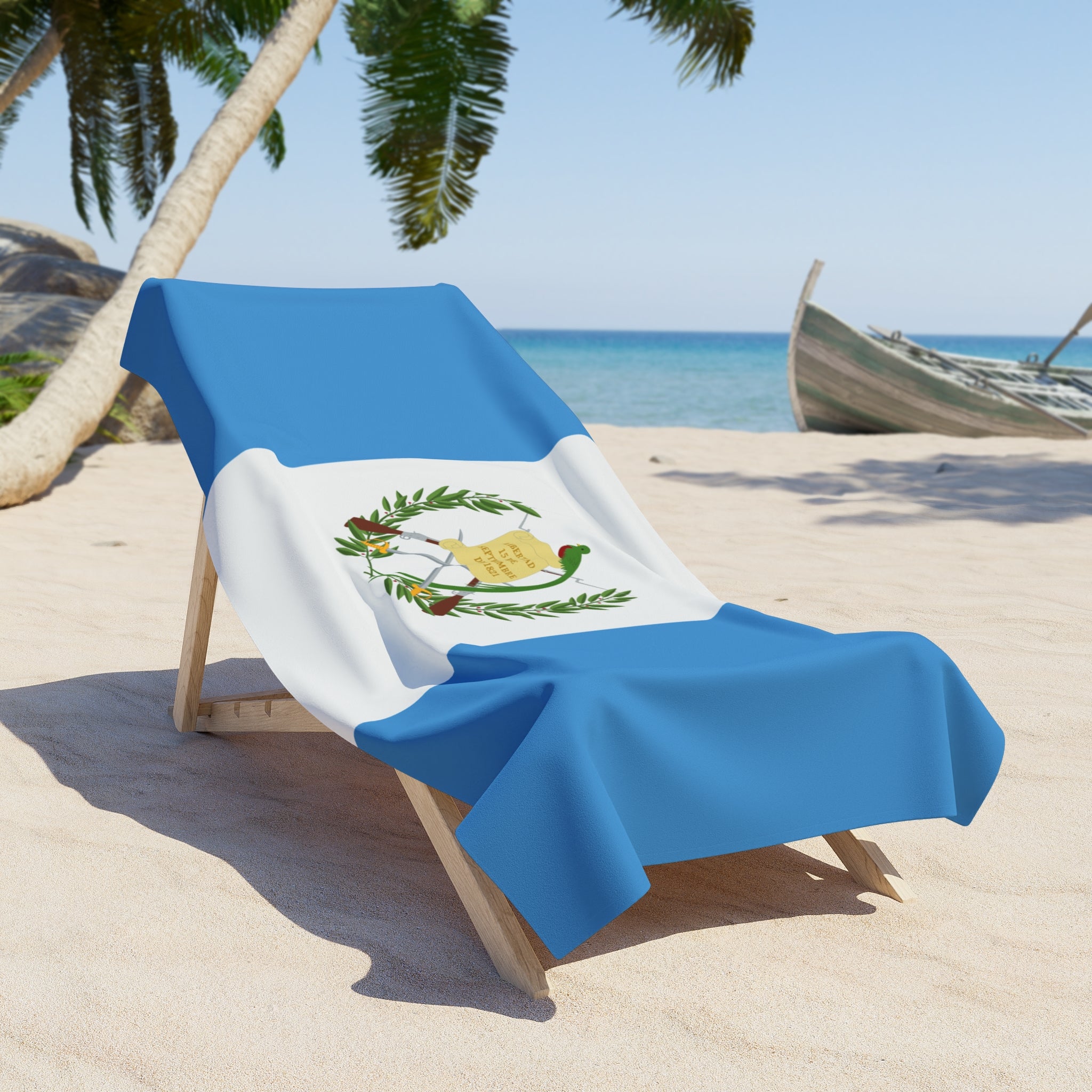 Toalla de Playa Bandera de Guatemala | Calidad y Duradera - 2 Tamaños | Orgullo Guatemalteco | Regalo para Guatemaltecos