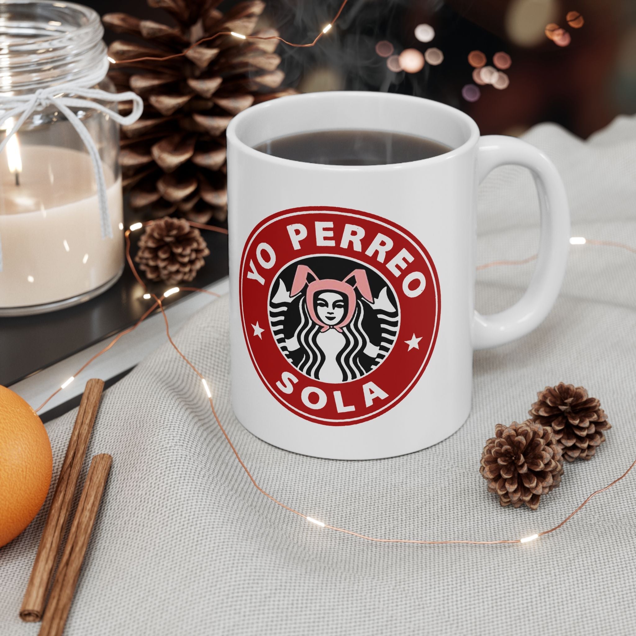 Taza de café Yo Perreo Sola | Letra de Bad Bunny, Productos latinos virales y divertidos | 11 o 15 onzas