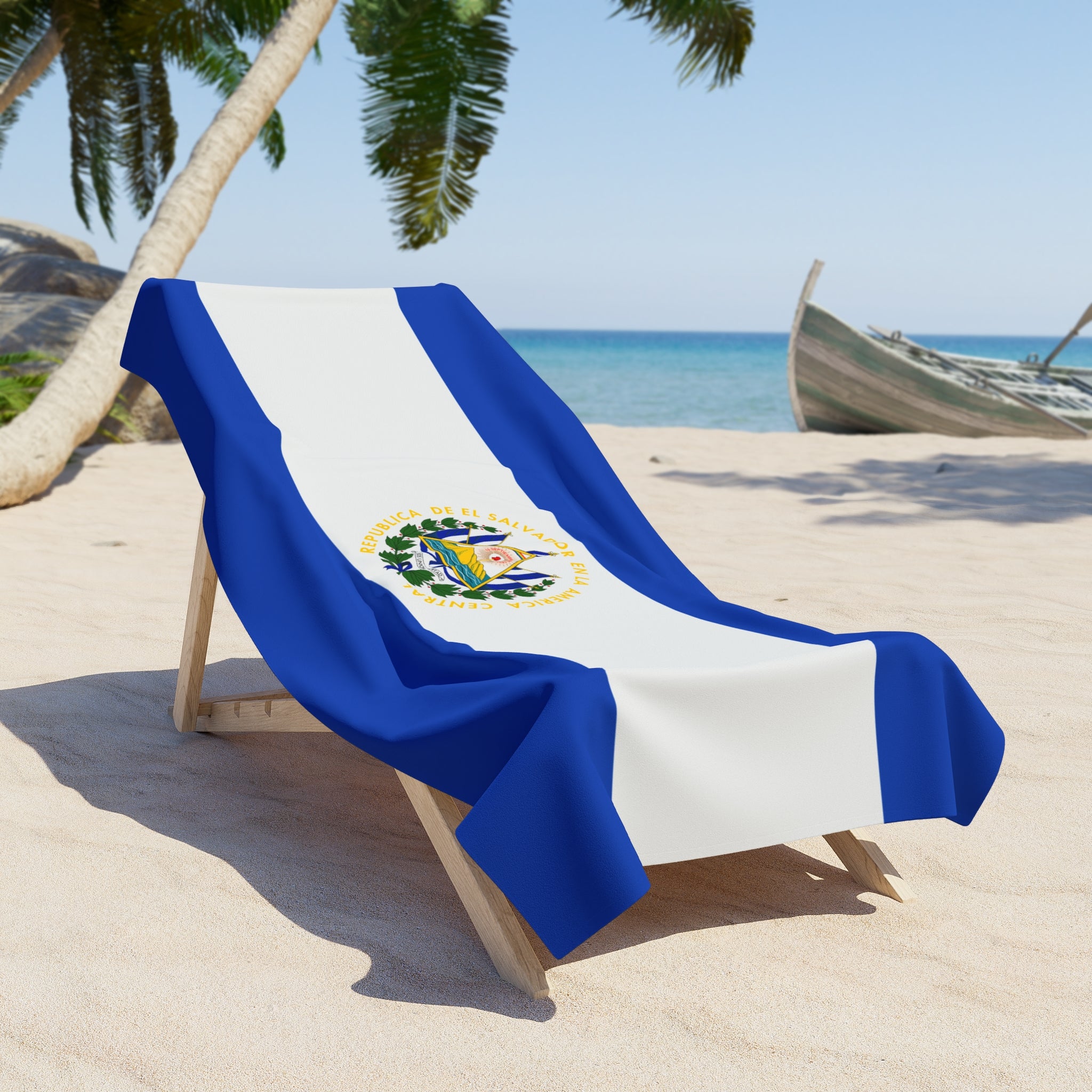 El Salvador Flag Beach Towel | Quality & Long Lasting - 2 Sizes | Salvadorian Pride | Gift for Salvadorians | Púchica Vos