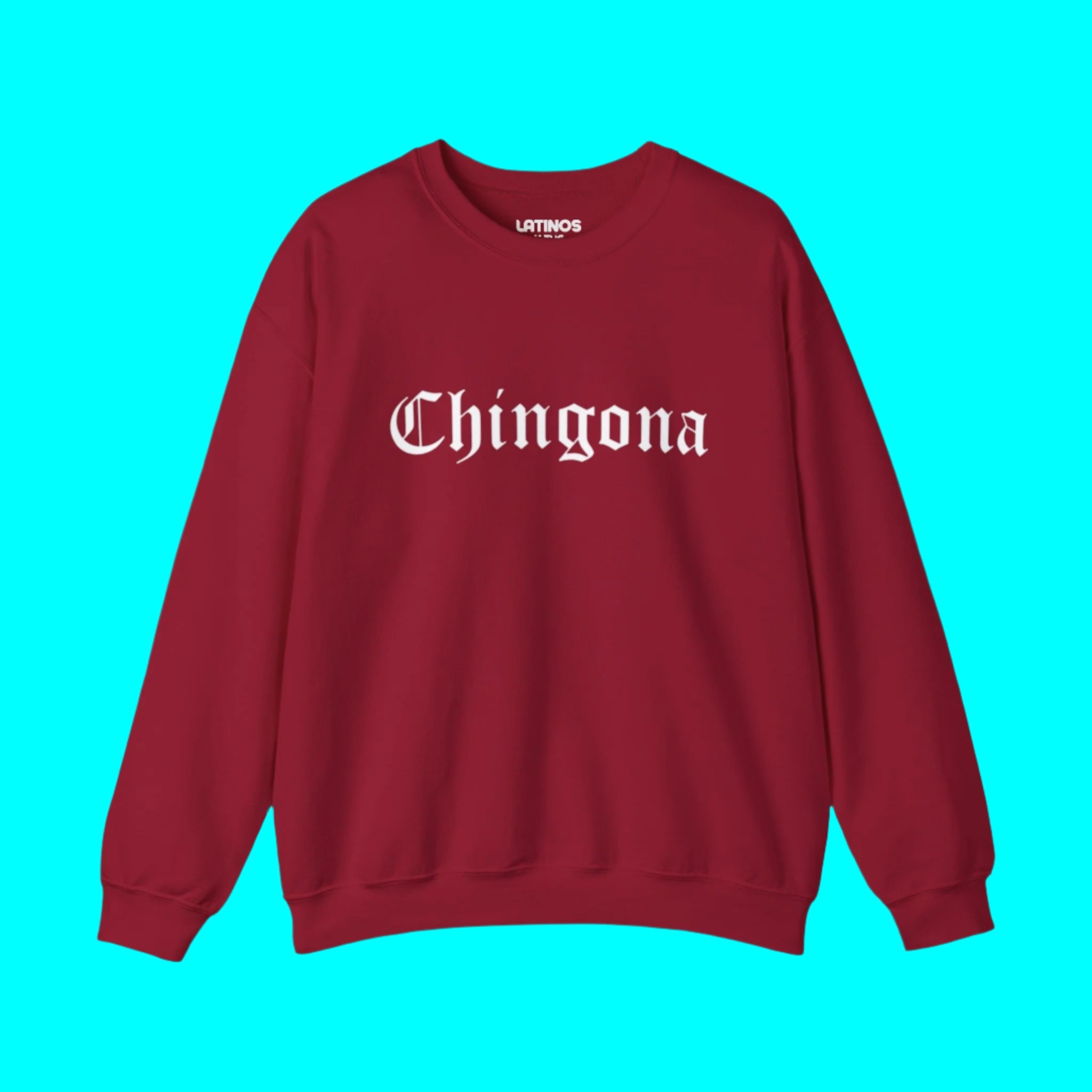Sudadera cuello redondo Chingona | Viral Latino forrada de vellón | 3 colores