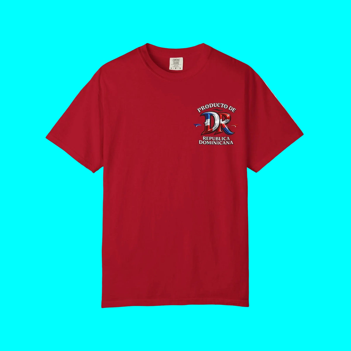 Producto De Republica Dominicana Heritage T-shirt | Old English Style, DR Dominican Culture | Heavyweight Cotton