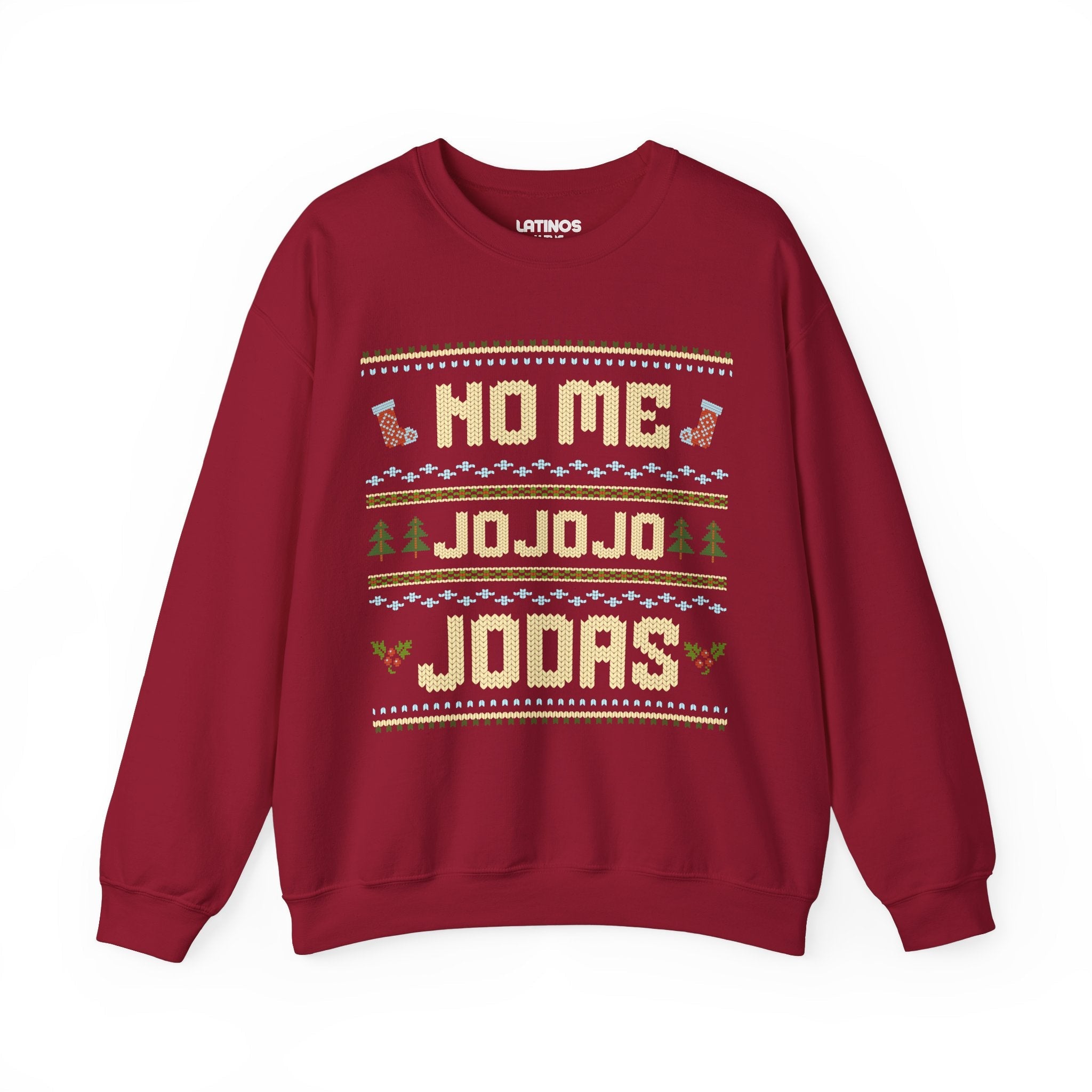 Sudadera Fea Navideña con cuello redondo "No Me Jo Jo Jodas" | Española Latina Divertida | 3 colores