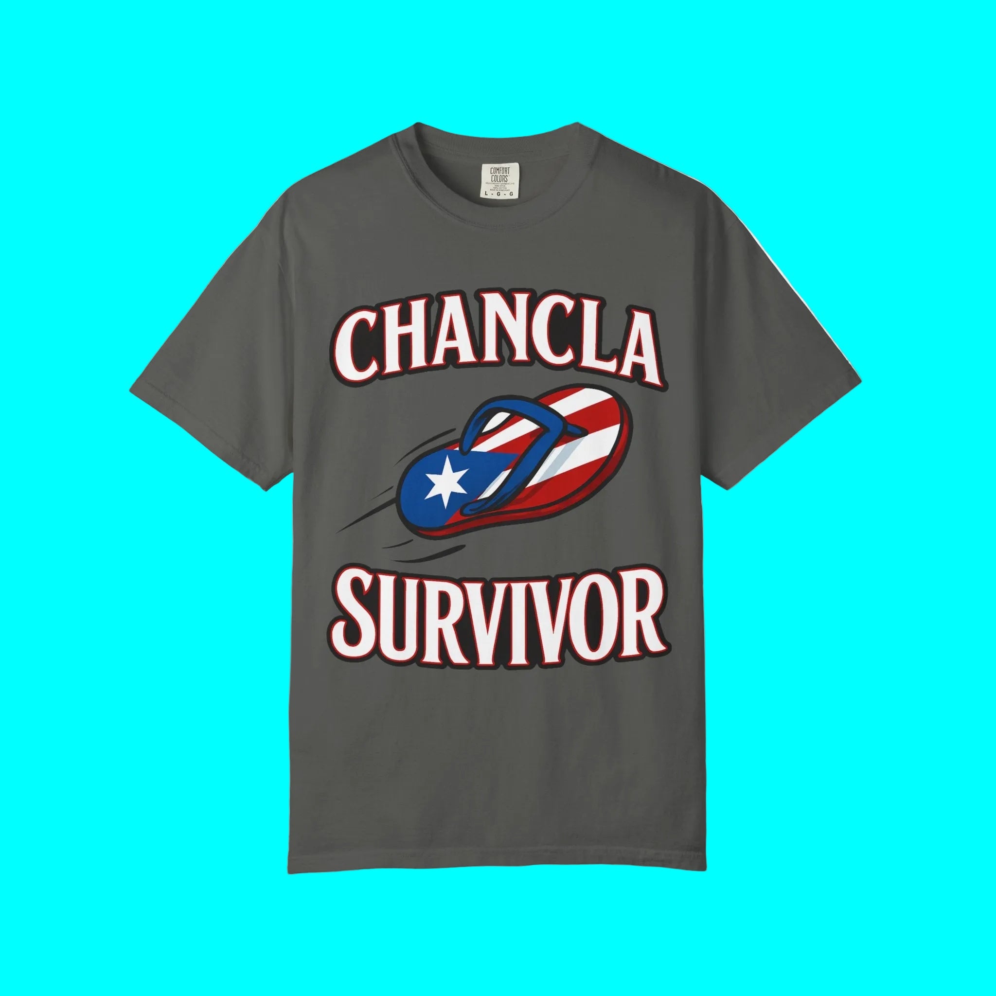 Camiseta "Sobreviviente de la Chancla Puertorriqueña" | Diseño de broma de chancleta con orgullo latino, camisetas divertidas y virales | PR | Unisex