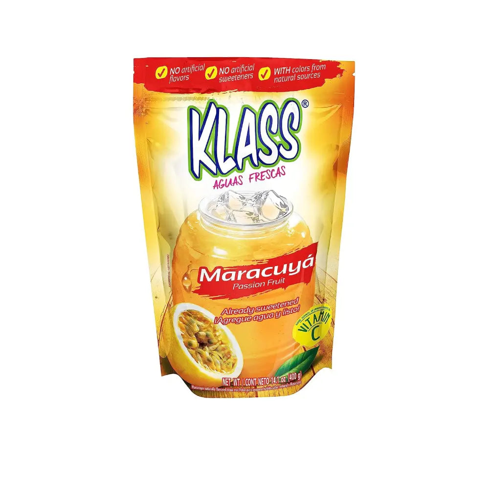 Klass Listo Maracuyá (Fruta de la Pasión) Mezcla para Bebida en Polvo 14.1 oz