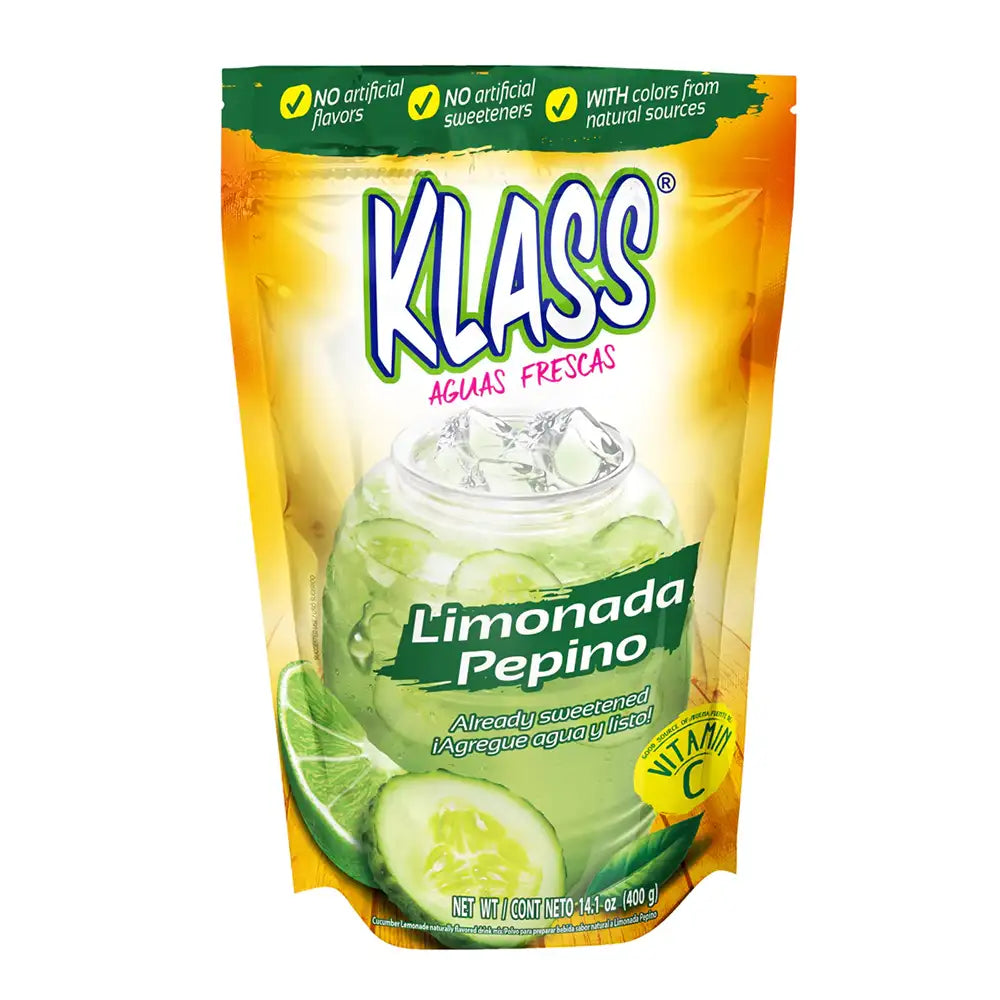 Klass Listo Limonada con Pepino Mezcla en Polvo para Bebida 14.1 oz