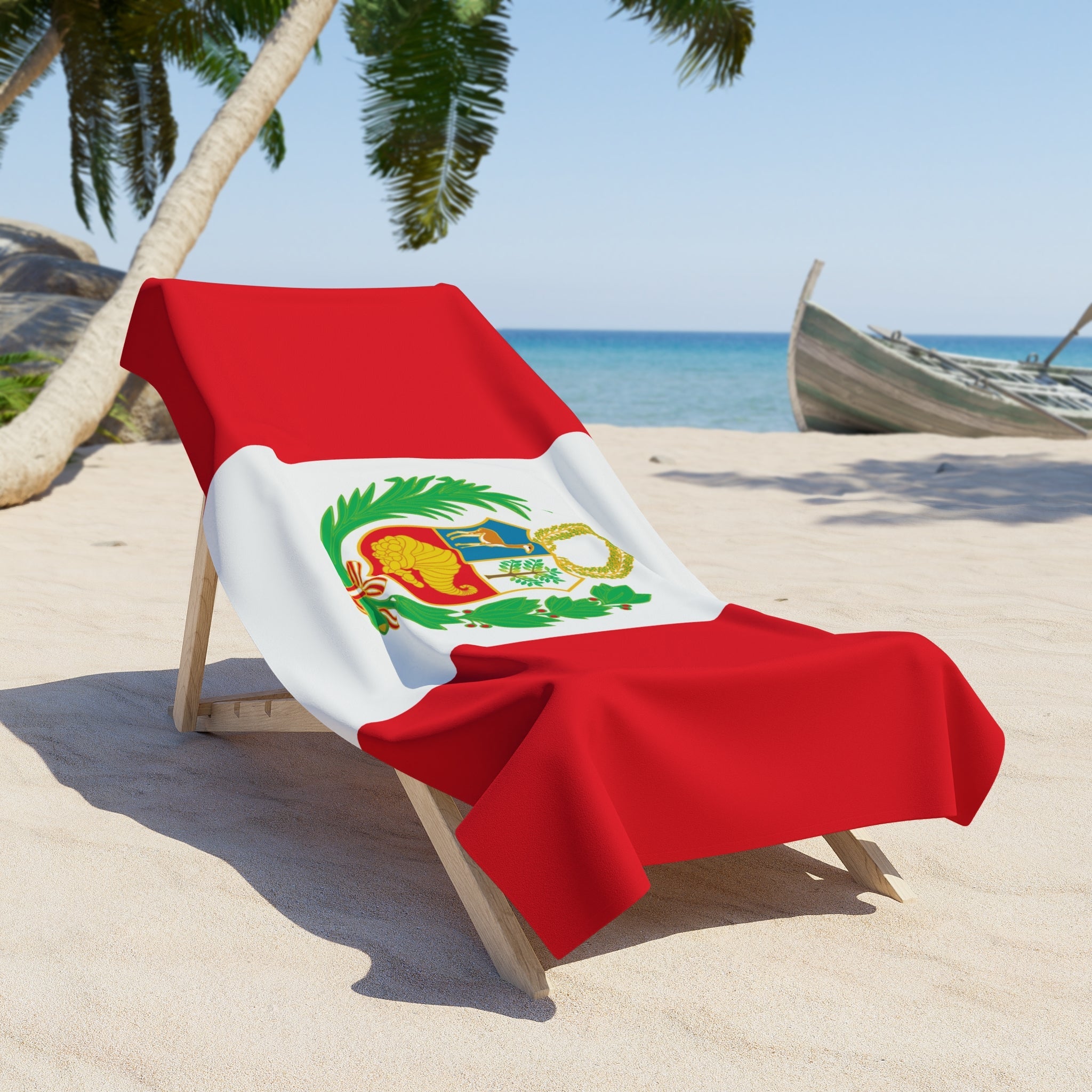 PERU Flag Beach Towel | Quality & Long Lasting - 2 Sizes | Peruvian Pride | Gift for Peruvians