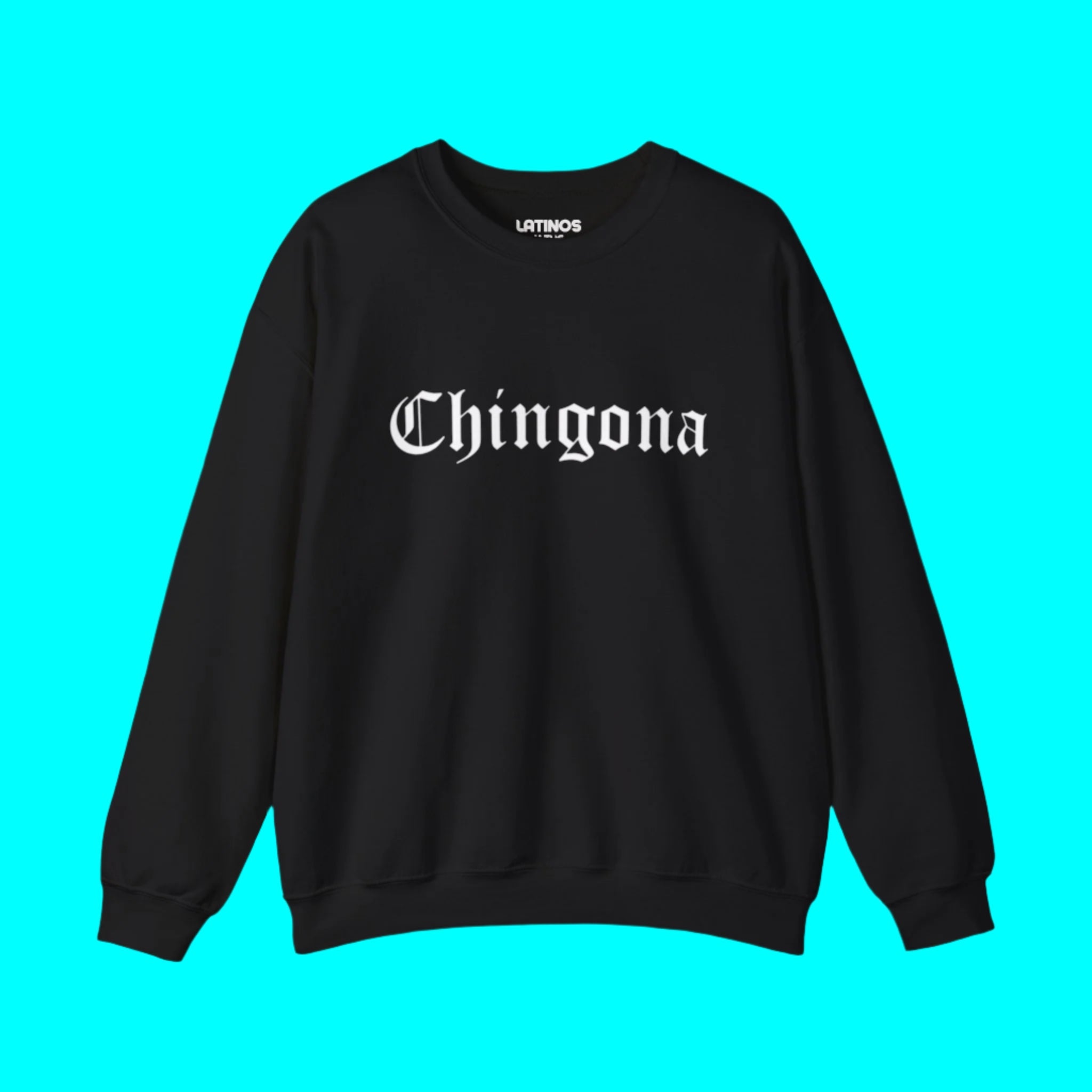 Sudadera cuello redondo Chingona | Viral Latino forrada de vellón | 3 colores