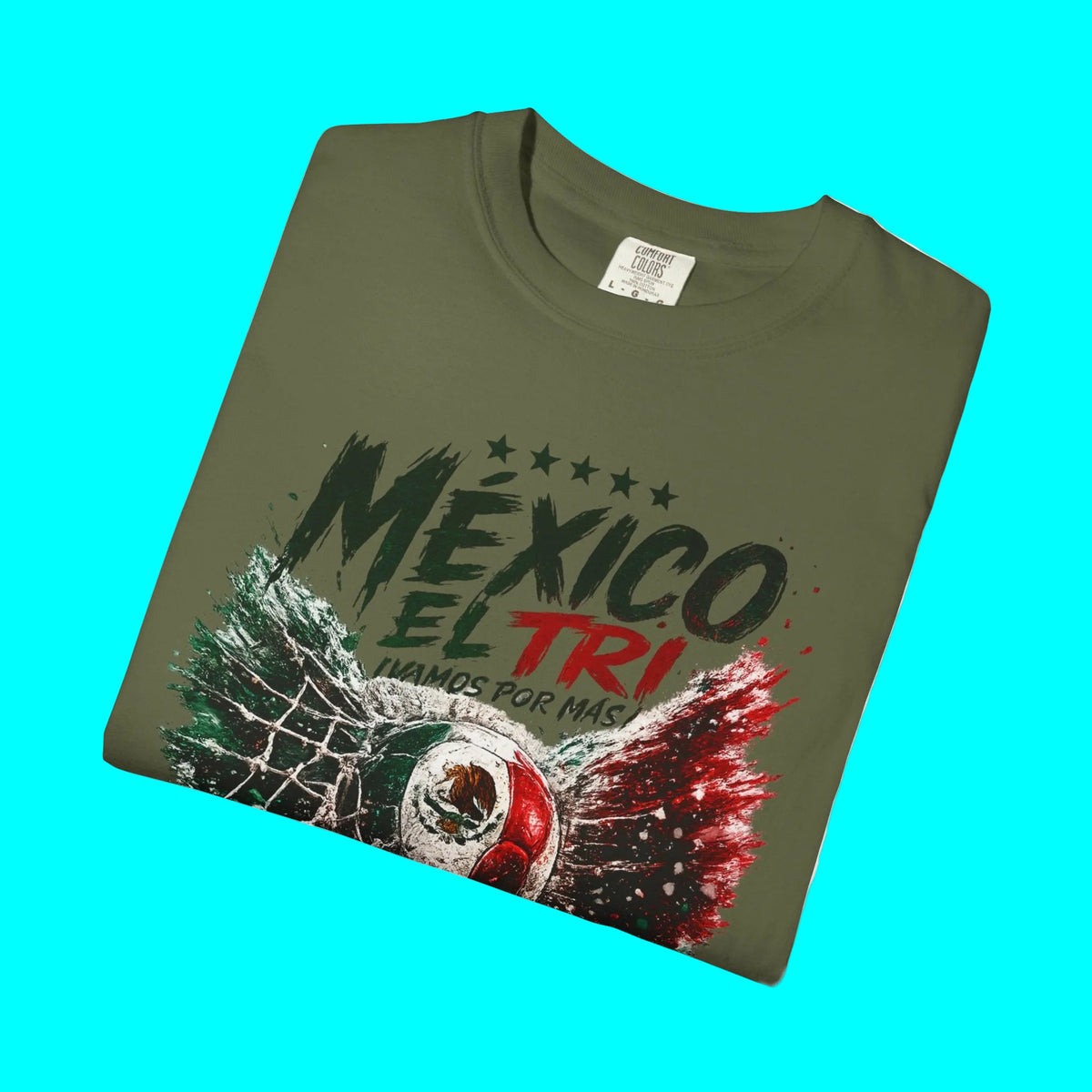 Viva Mexico El Tri Tricolor 2026 Soccer Fan T-shirt | World Knockout Rounds Viral Latino Tees | Heavyweight Cotton