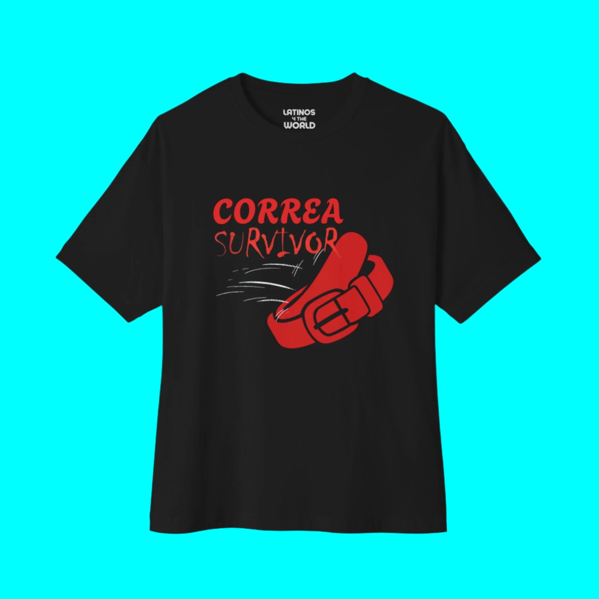 Camiseta de superviviente de cinturón | Chancla Cinturón Diseño de Broma Orgullo Latino Camisetas Divertidas Virales