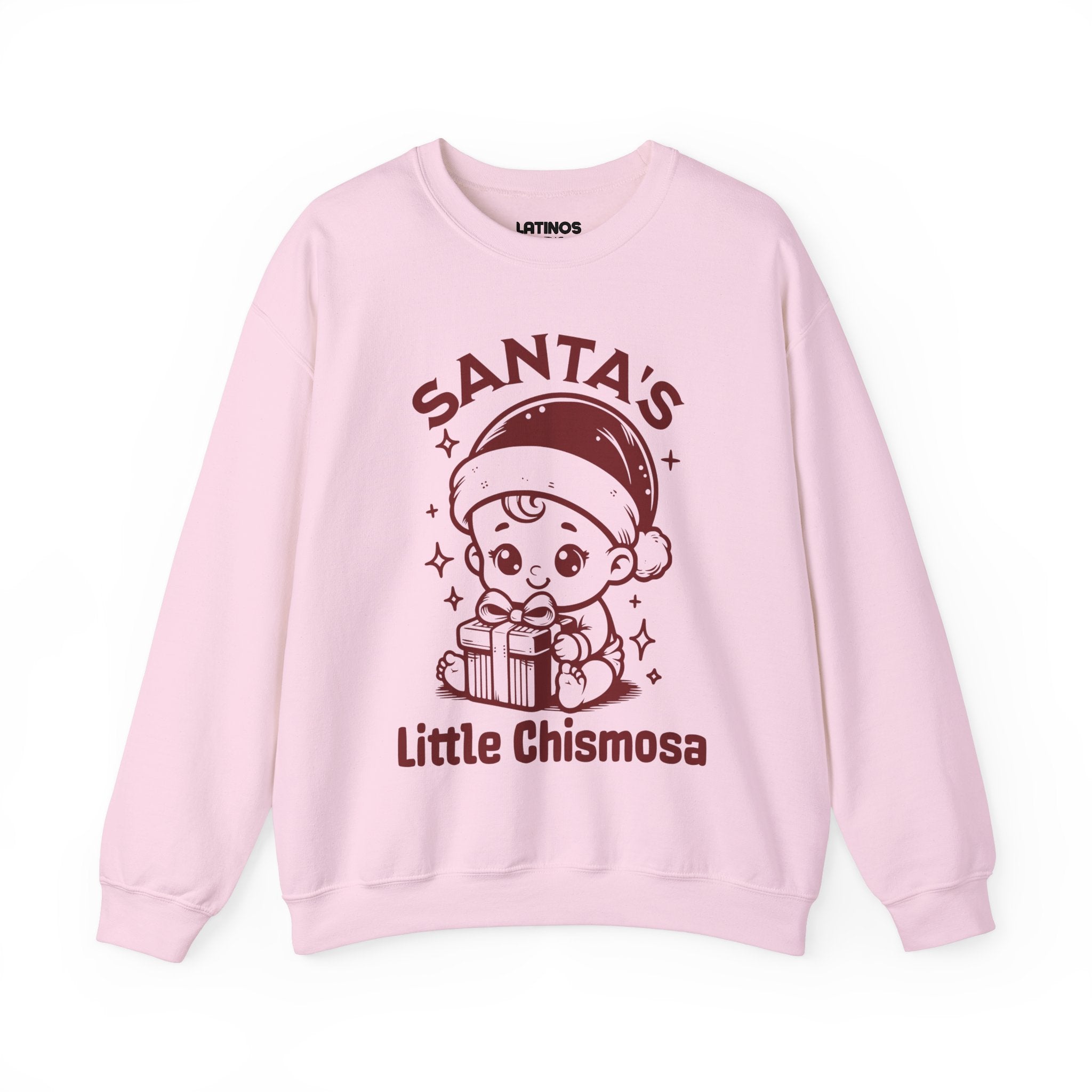 Sudadera divertida y cómoda de cuello redondo "La Chismosa Pequeña de Santa" para mujer | 3 colores