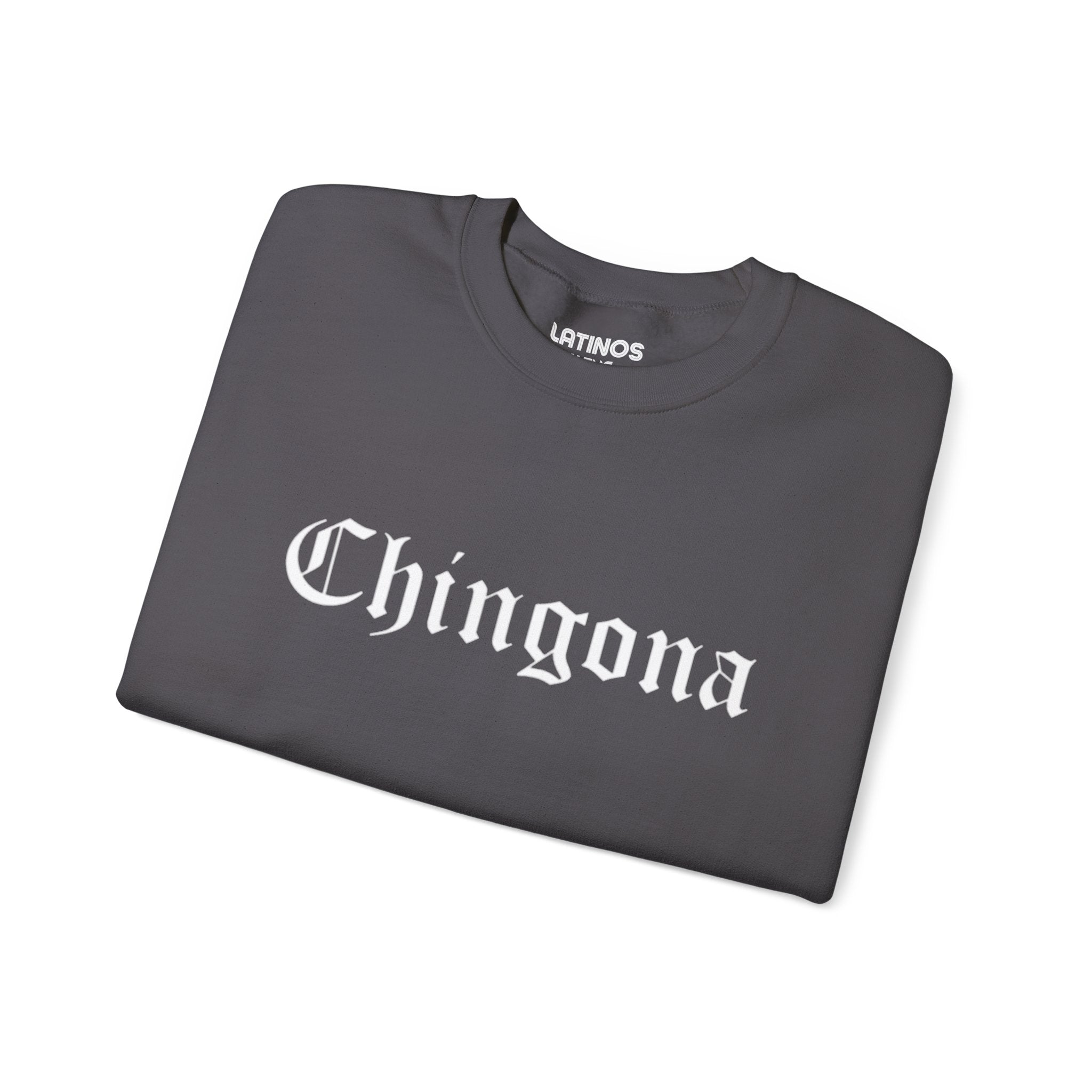 Sudadera cuello redondo Chingona | Viral Latino forrada de vellón | 3 colores
