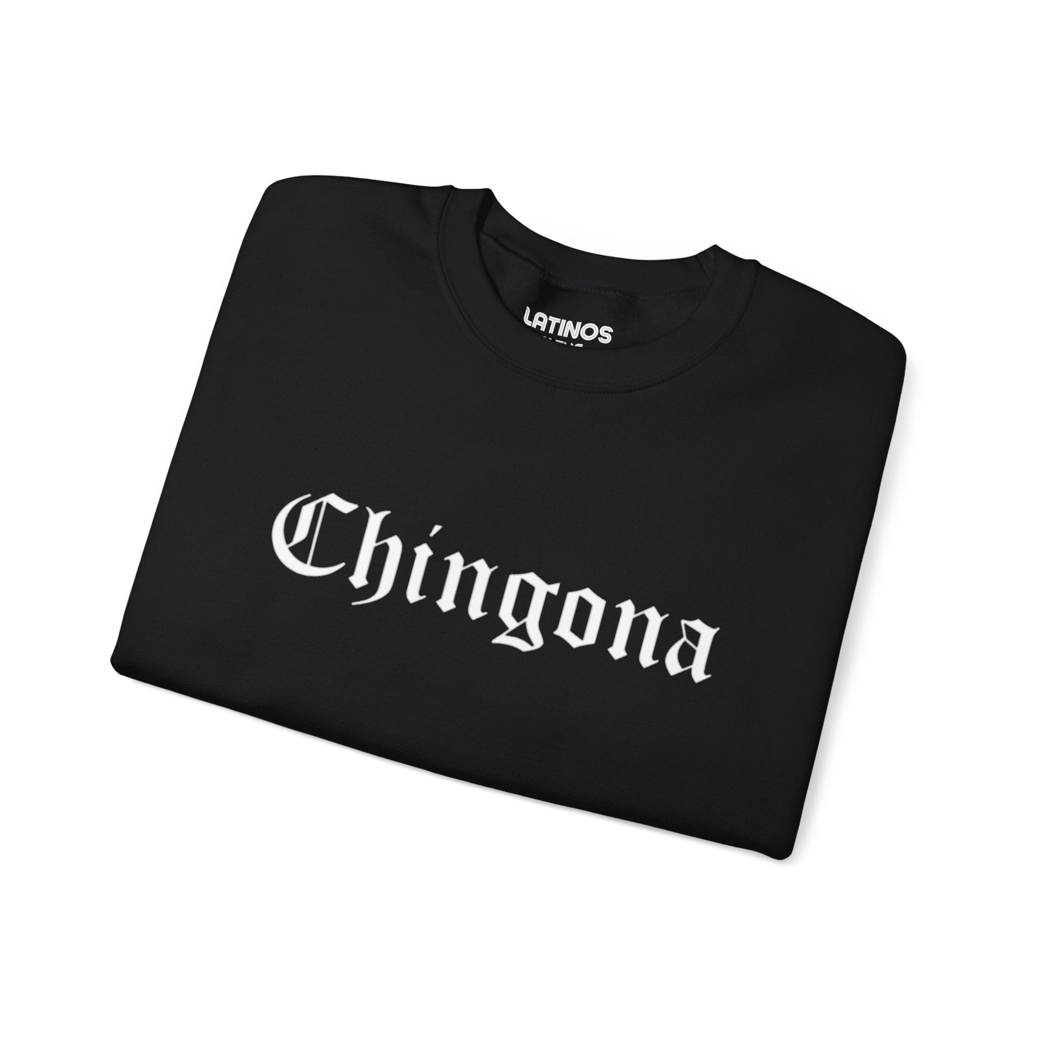 Sudadera cuello redondo Chingona | Viral Latino forrada de vellón | 3 colores