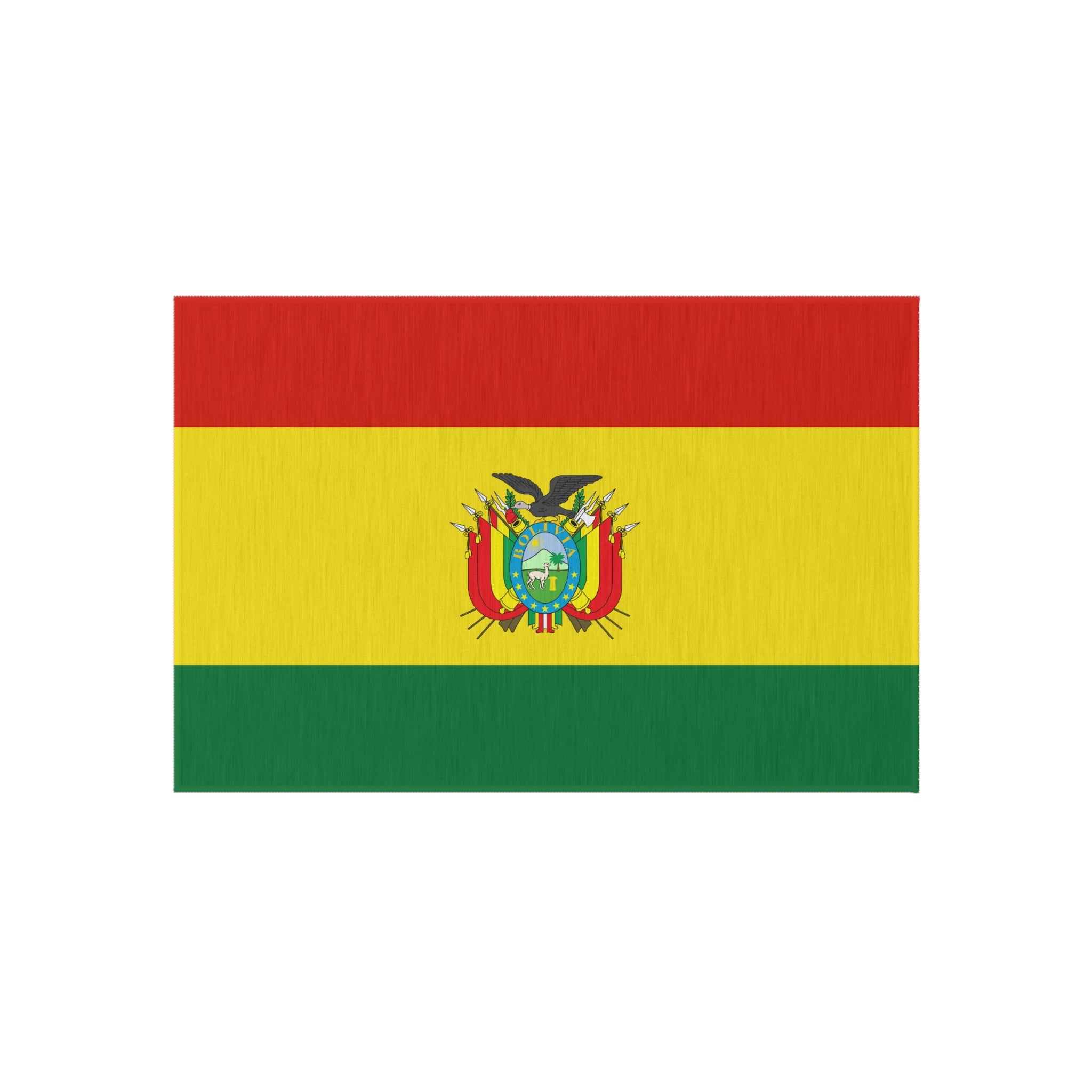 Felpudo Antideslizante para Exterior Bandera de Bolivia | Santa Cruz | El Alto | La Paz | Regalo para Bolivianos | 24"x36"