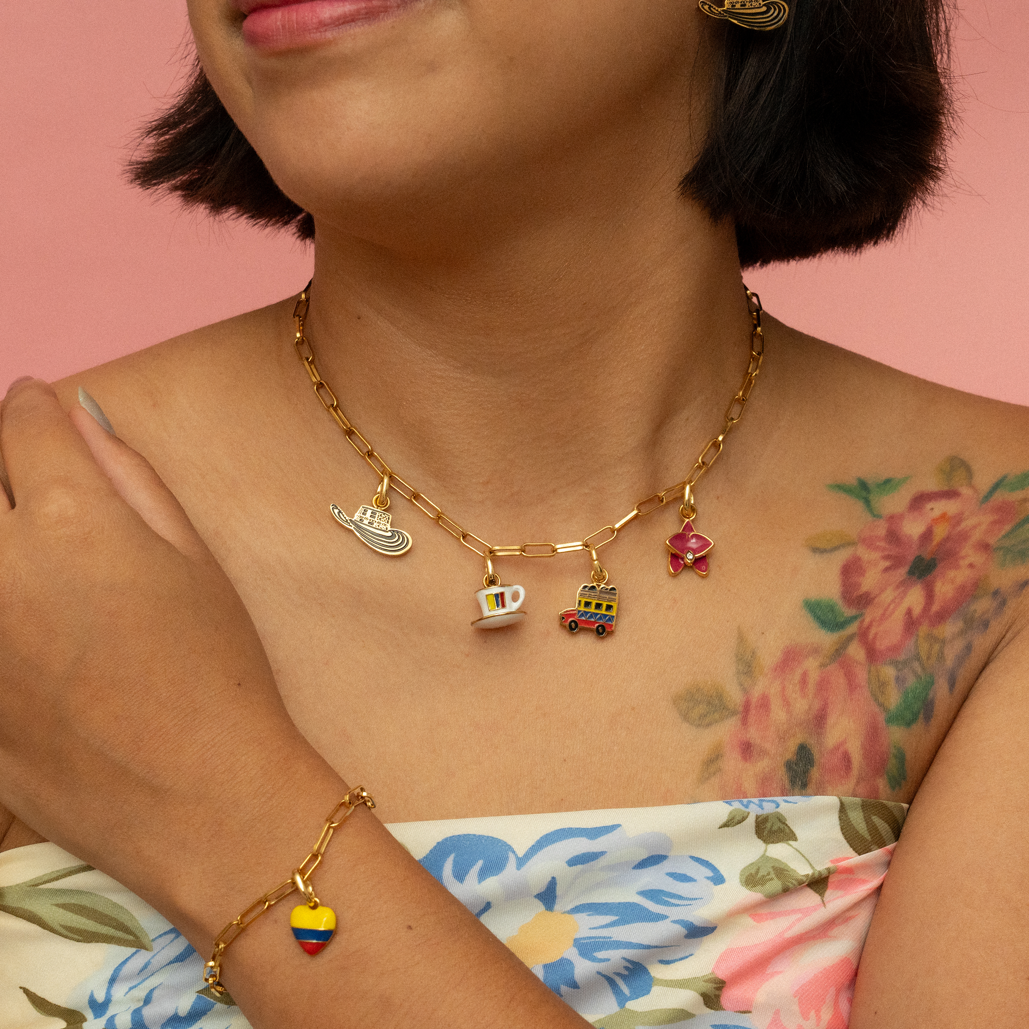 Paperclip Chain Bracelet - Colombian Charms Collection