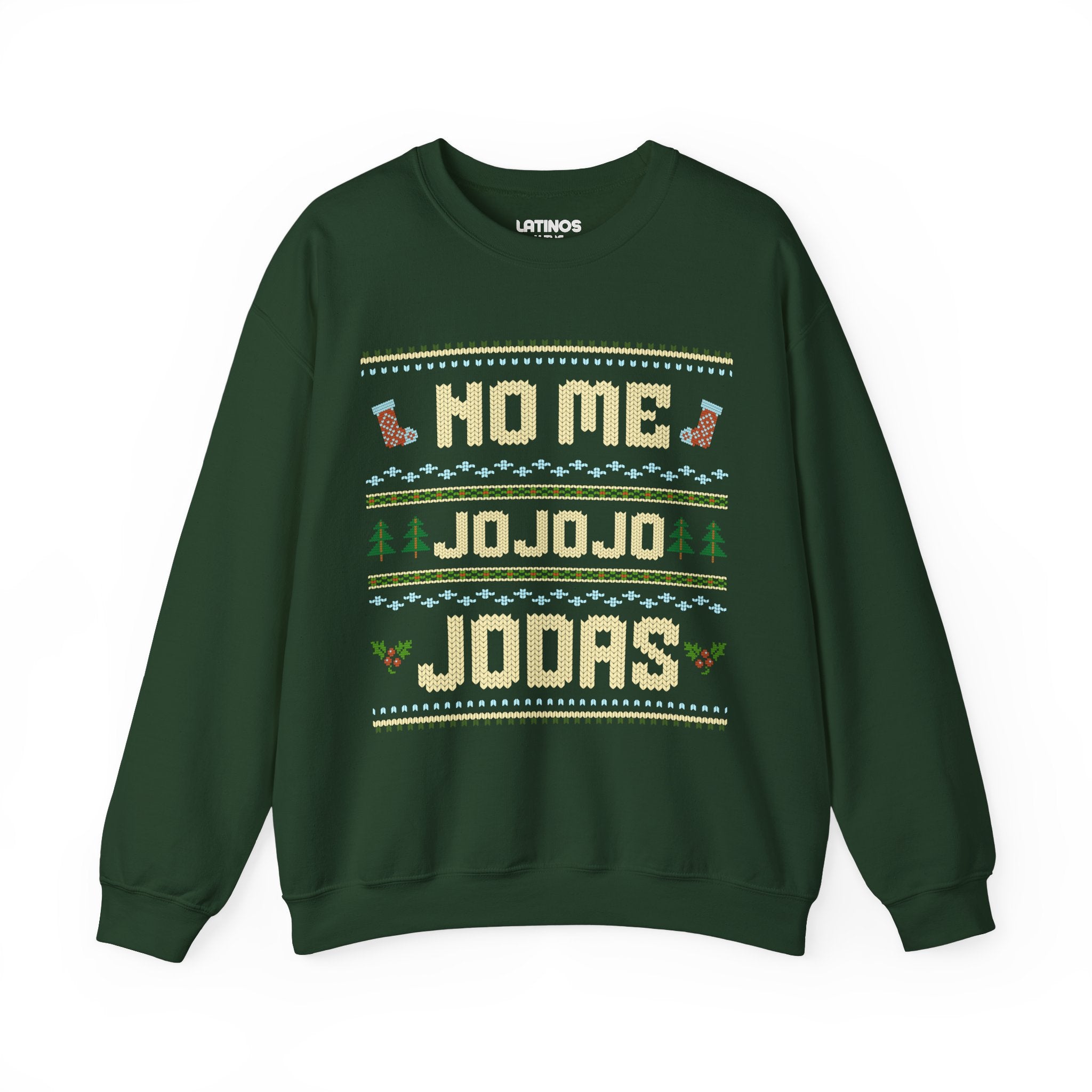 Sudadera Fea Navideña con cuello redondo "No Me Jo Jo Jodas" | Española Latina Divertida | 3 colores
