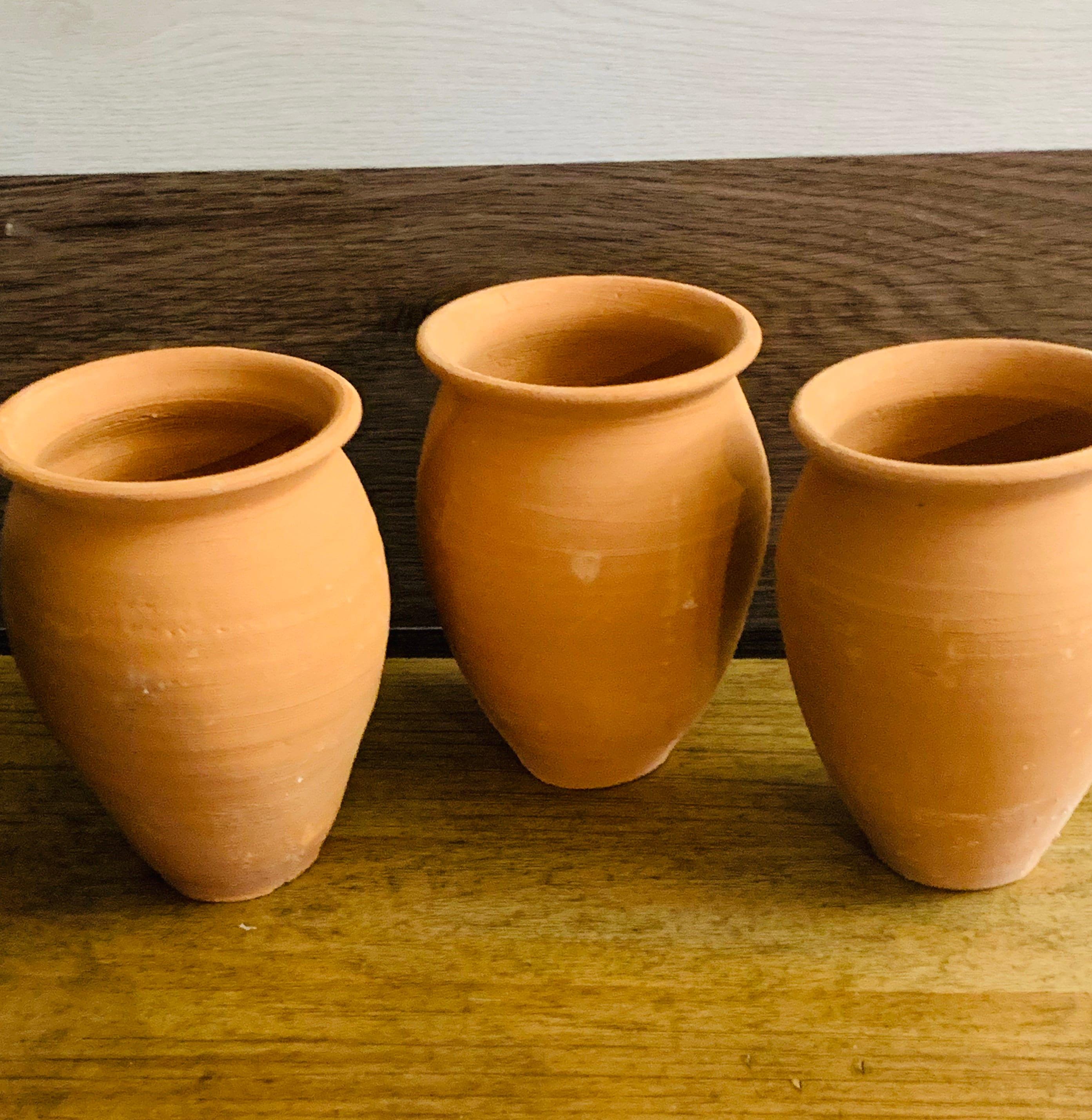 Cantaritos de Barro Clay Cups Fits Up to 16 Fl Oz
