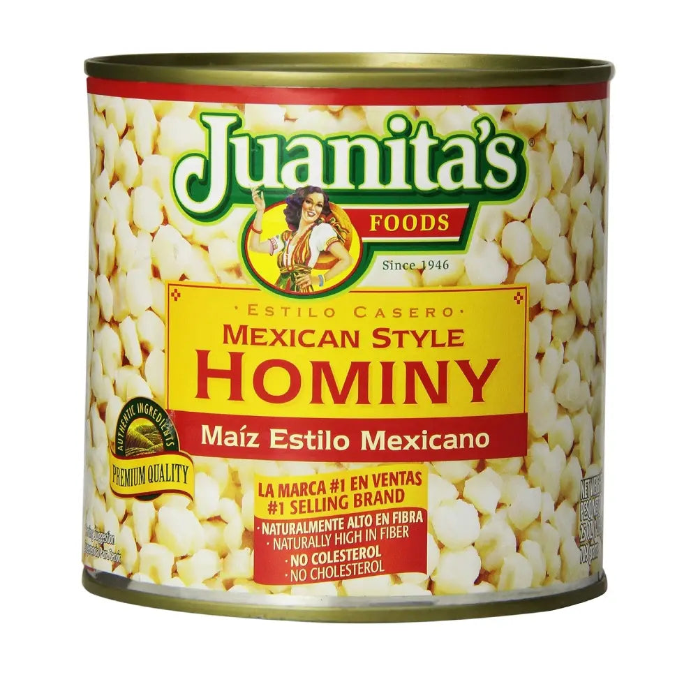 Maíz pozolero estilo mexicano Juanita's 25 oz