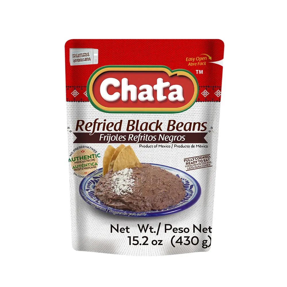 Frijoles Negros Refritos Chata 15.2 oz