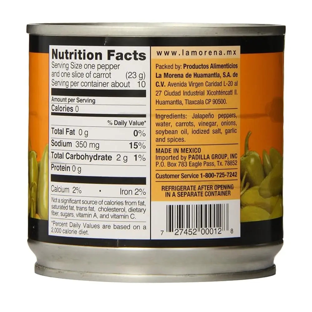 Chiles Jalapeños Enteros La Morena 372 g