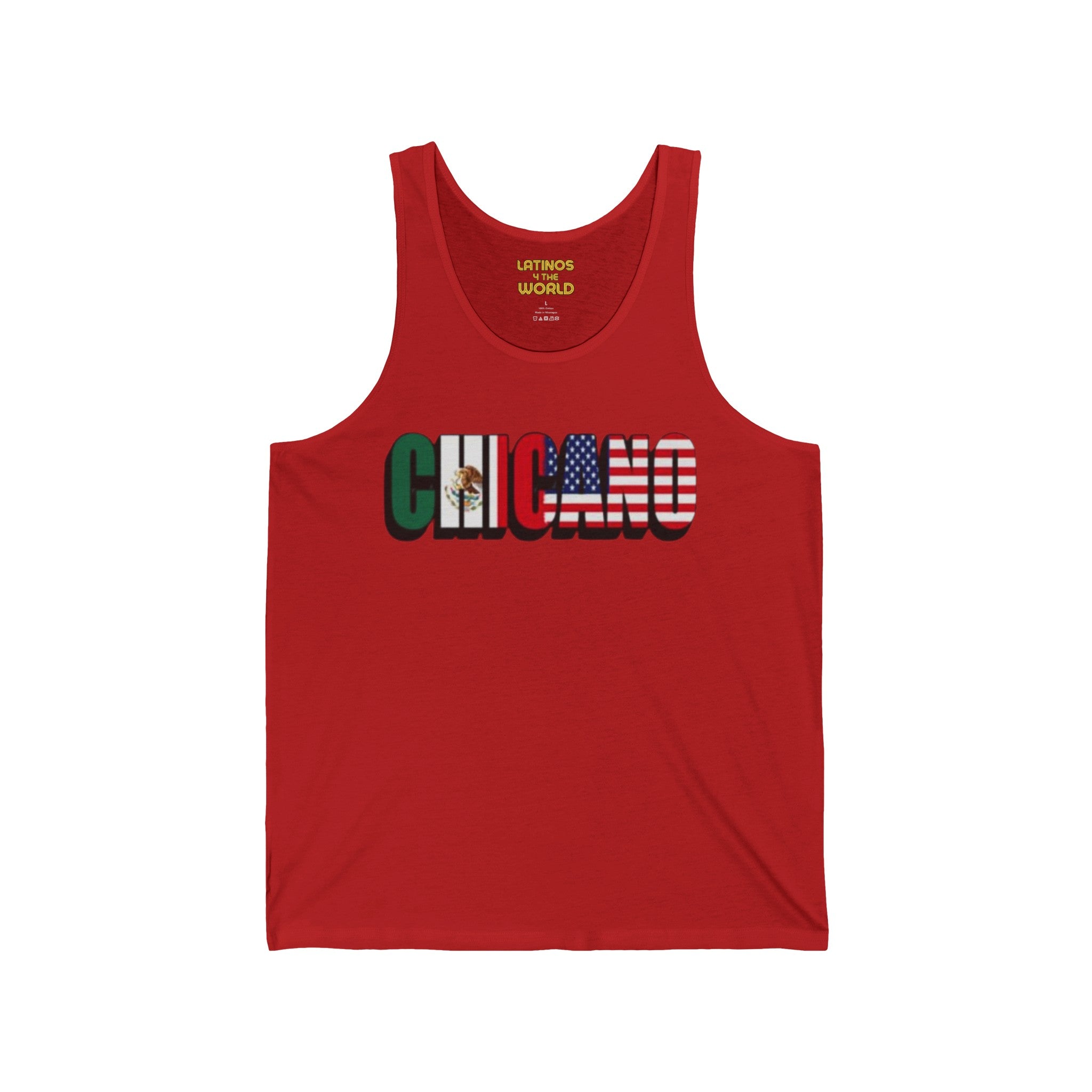 Camiseta sin mangas CHICANO México + EE. UU. | Algodón ligero | Camisetas latinas divertidas virales del 4 de julio | Unisex - 3 COLORES