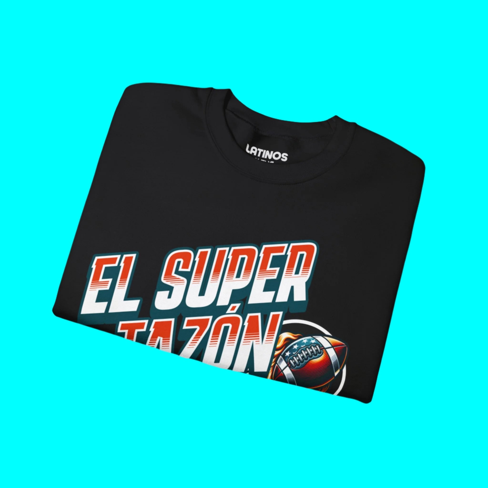 Sudadera con cuello redondo y forro polar de El Super Tazón Football | Divertida y viral, deportes latinos | 3 colores