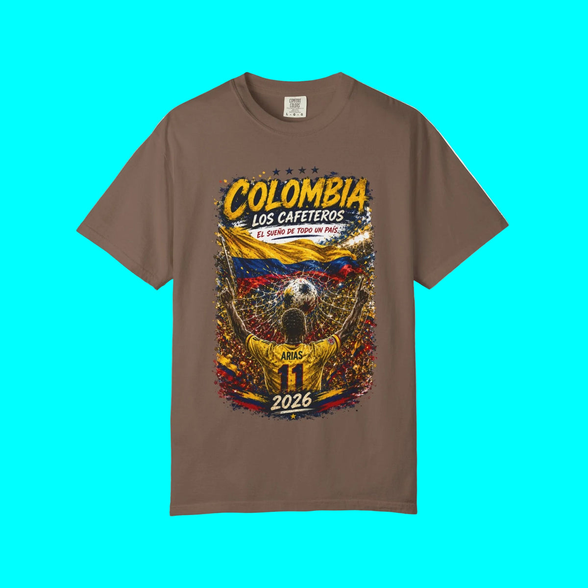 Viva Colombia LOS CAFETEROS 2026 Soccer Fan T-shirt | World Knockout Rounds Viral Latino Tees | Heavyweight Cotton