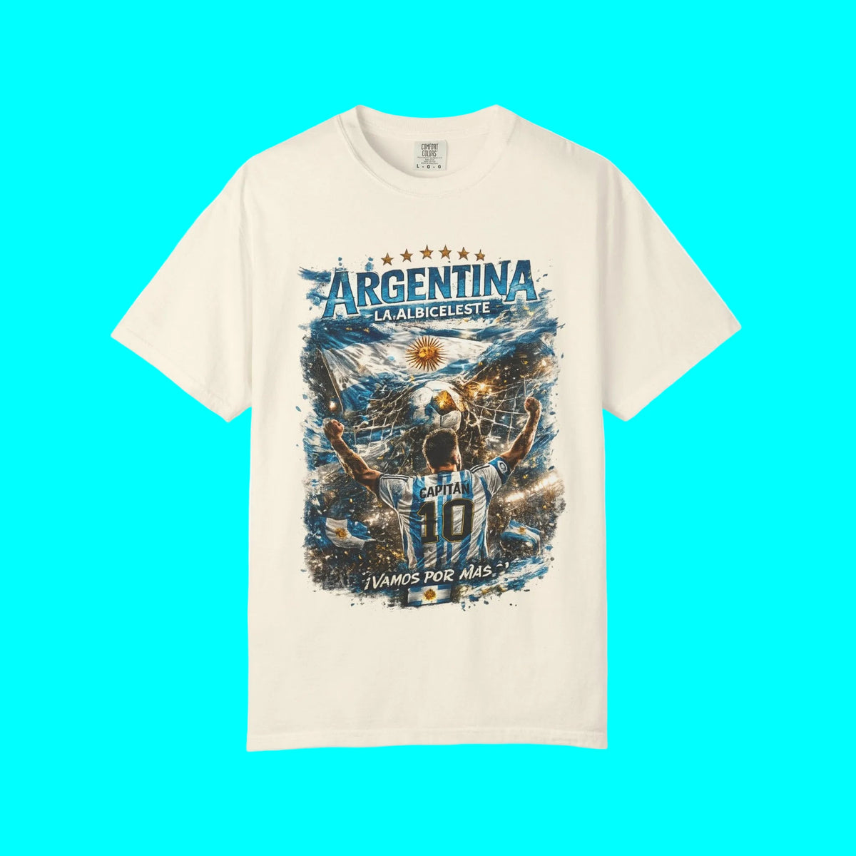 Viva Argentina LA ALBICELESTE 2026 Soccer Fan T-shirt | World Knockout Rounds Viral Latino Tees | Heavyweight Cotton