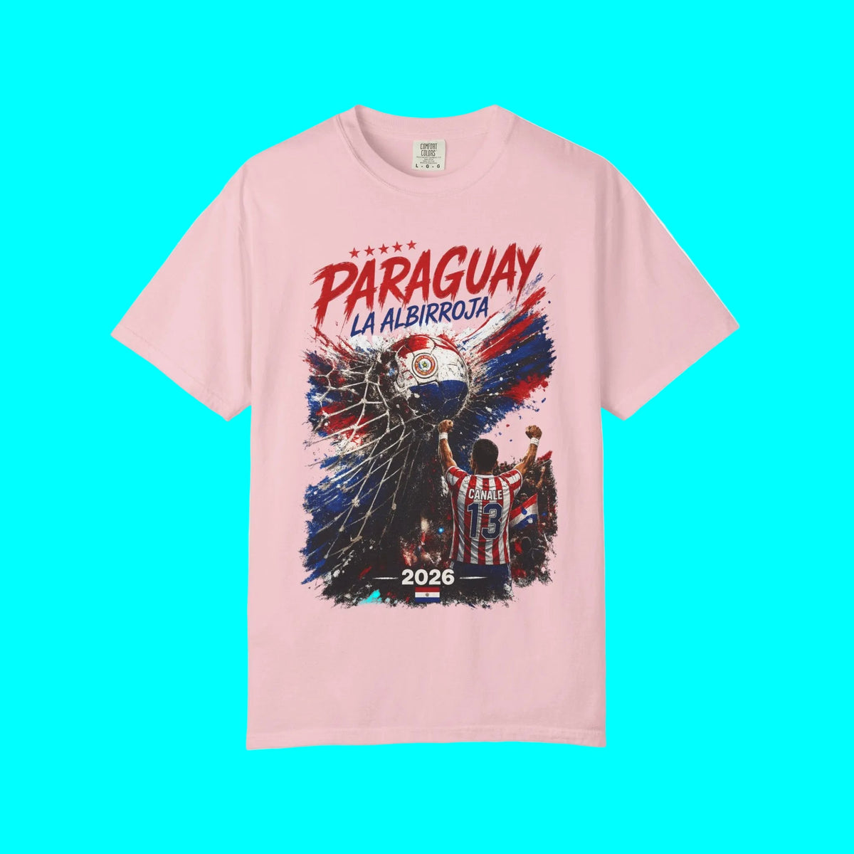 Viva Paraguay La Albirroja 2026 Soccer Fan T-shirt | World Knockout Rounds Viral Latino Tees | Heavyweight Cotton