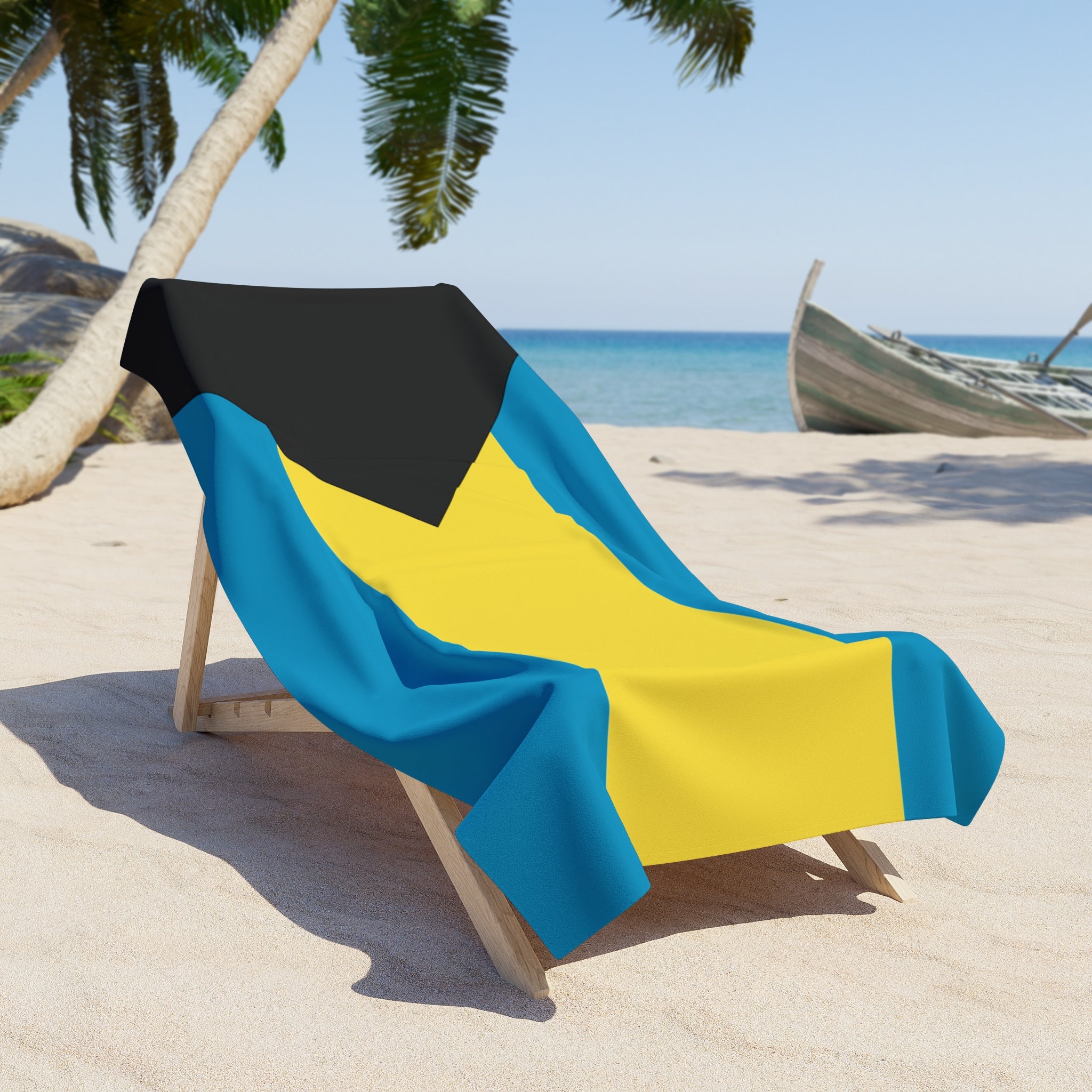 Toalla de playa de Bahamas | Calidad y duradera - 2 tamaños | Orgullo bahameño | Regalo para bahameños