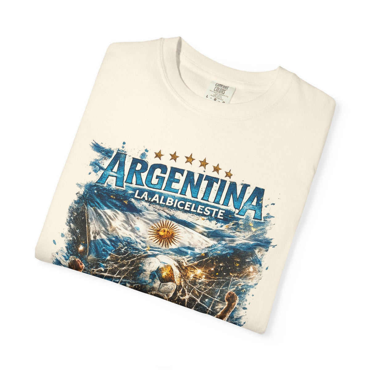 Viva Argentina LA ALBICELESTE 2026 Soccer Fan T-shirt | World Knockout Rounds Viral Latino Tees | Heavyweight Cotton