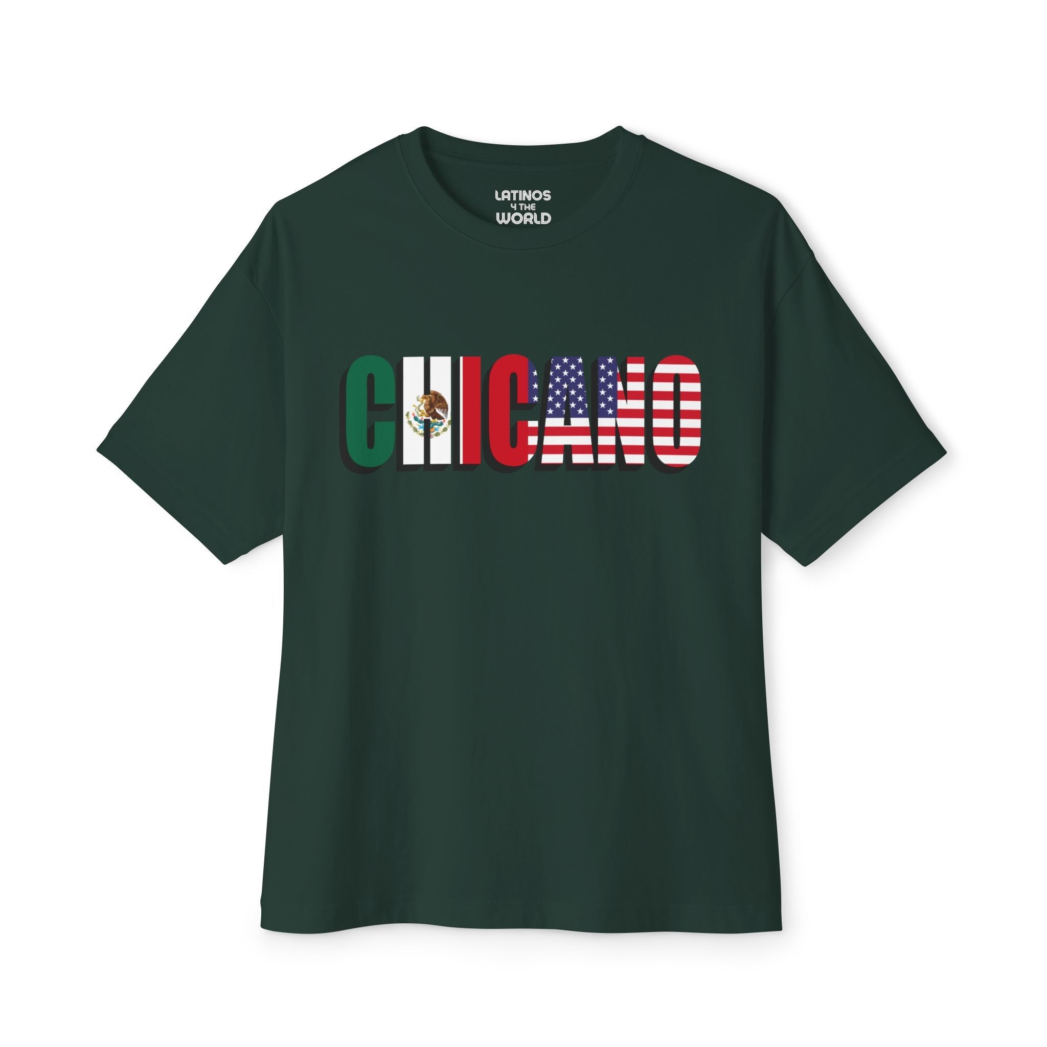 CHICANO Mexico + USA Flag T-shirt | 4th Of July | Funny Viral Latino Tees | Unisex - 3 Colors
